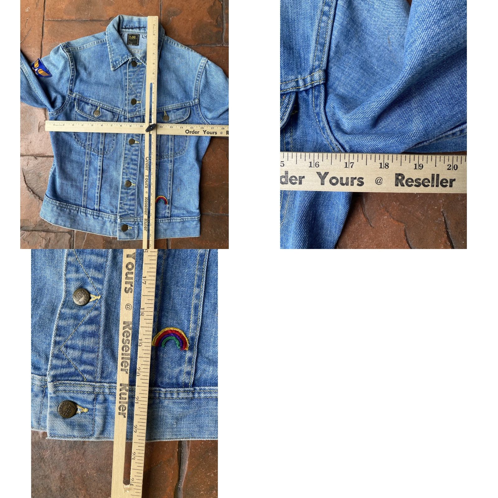 Lee VINTAGE Lee Rider Sanforized Union Trucker Jean Jacket Small PATD 153438 USA Size 28" / US 6 / IT 42 - 9 Thumbnail