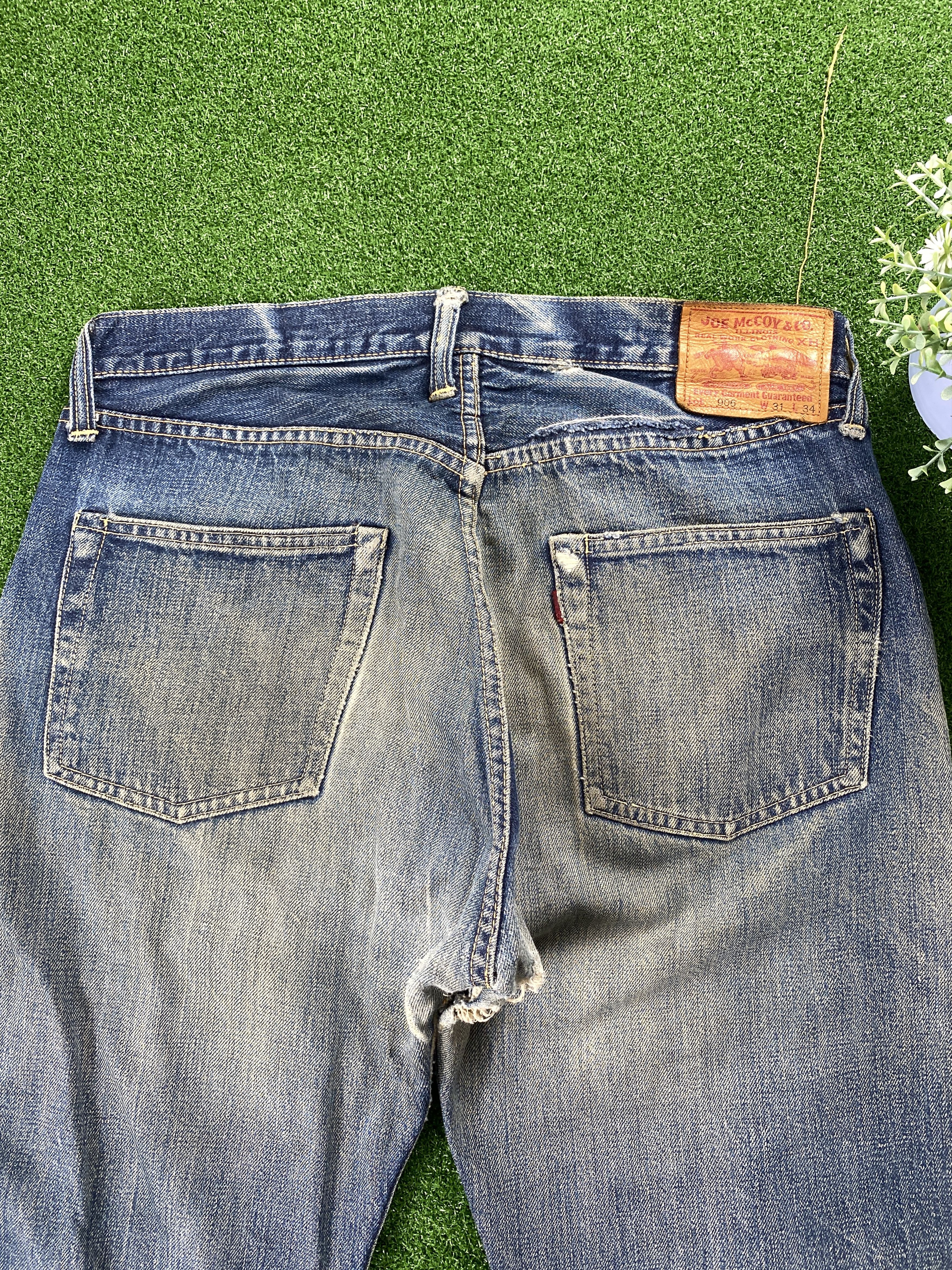 Japanese Brand 💢 Selvedge Joe Mccoy & Co Faded Distressed Jeans CP0084 Size US 32 / EU 48 - 11 Thumbnail