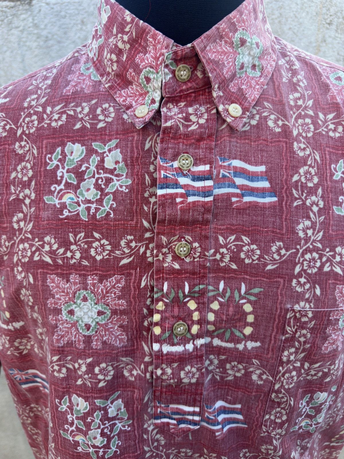Reyn Spooner Rare Reyn Spooner Red First Hawaiian Bank 150 Year Men's L Size US L / EU 52-54 / 3 - 3 Thumbnail