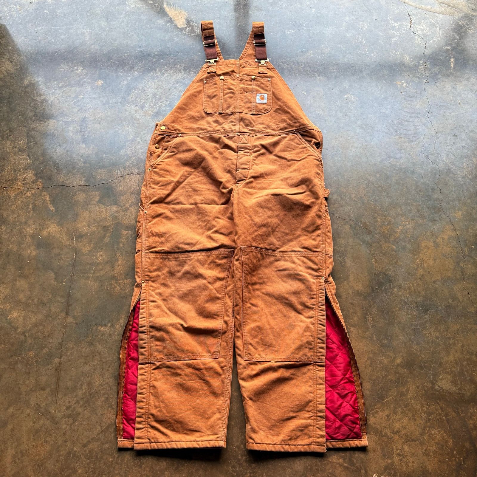 90s Carhartt double knee bib サロペット Carhartt WIP Double Knee Bib Overall Brown | BSTN Store