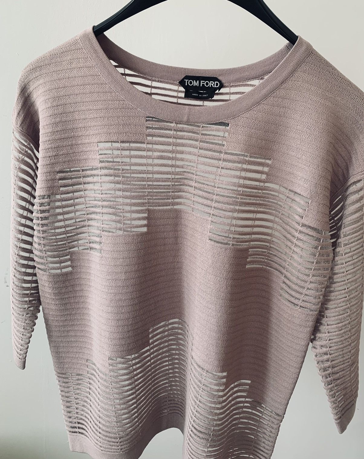 Tom Ford Tom Ford Sheer Woven Silk Blend Blouse in Powder Pink Size XS / US 0-2 / IT 36-38 - 1 Thumbnail