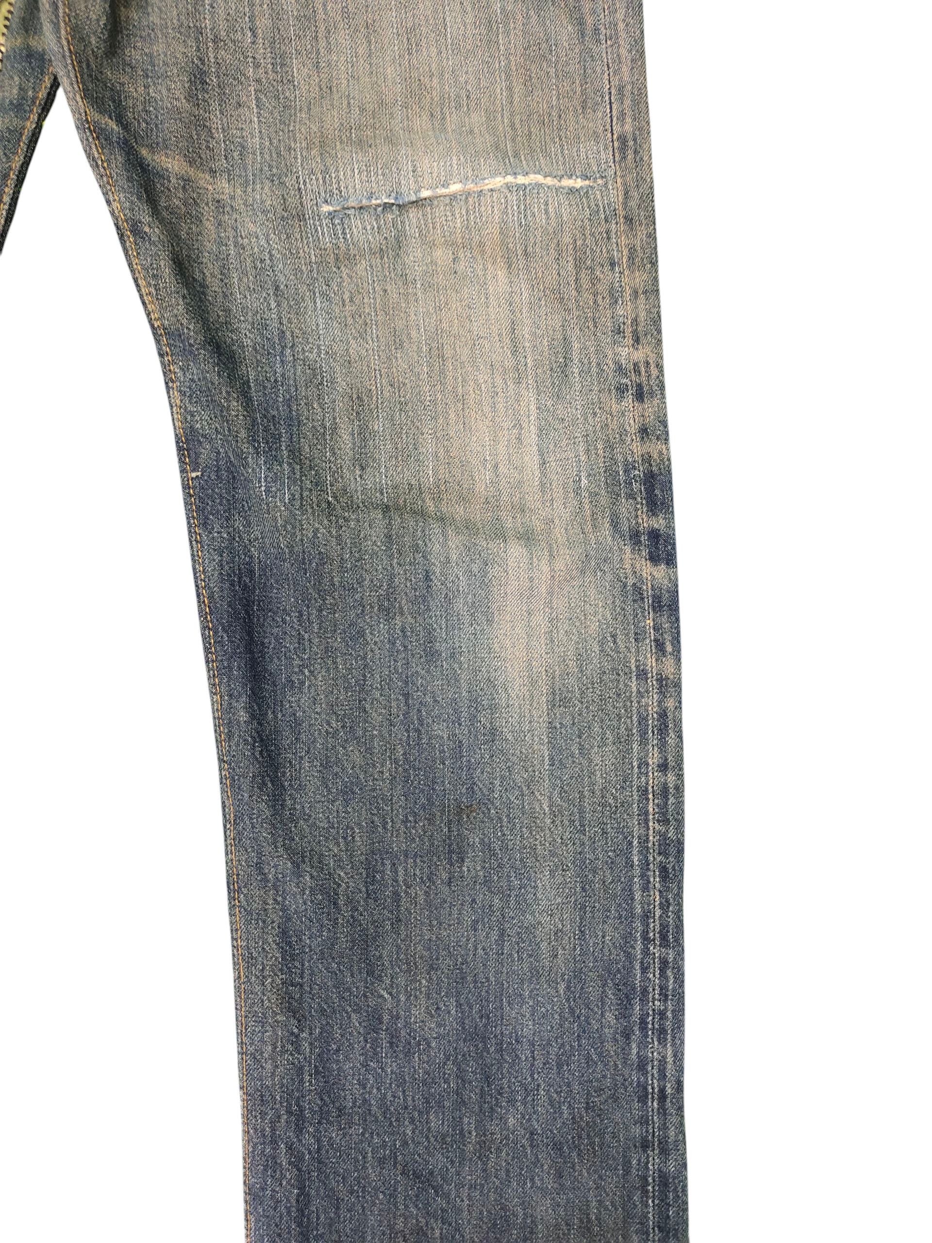 Studio D'Artisan 1990s Studio D' Artisan Selvedge Patchwork Distress Jeans Size US 32 / EU 48 - 3 Thumbnail