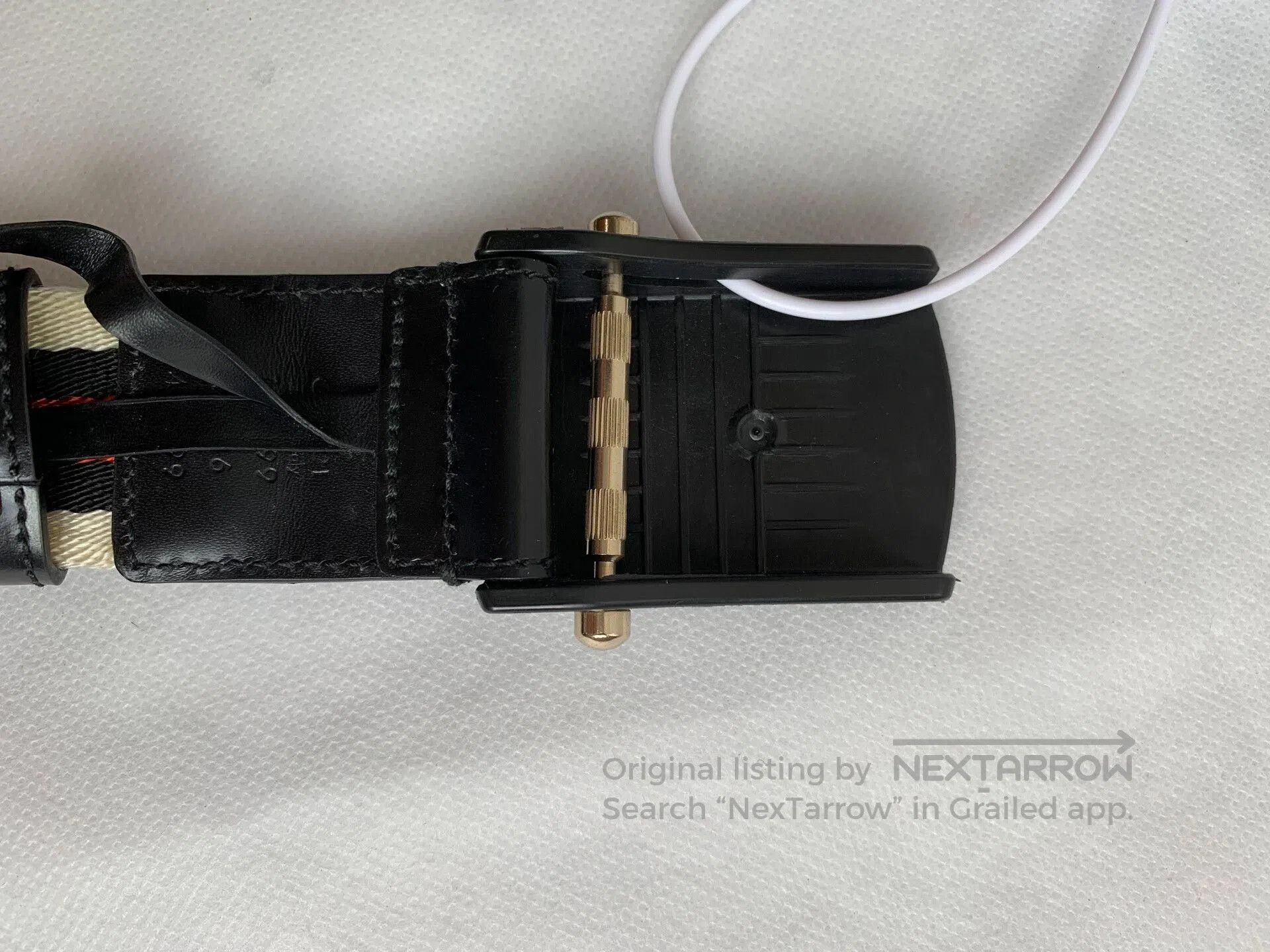 Gucci Gucci Red Black Stripe Belt. Size ONE SIZE - 3 Thumbnail