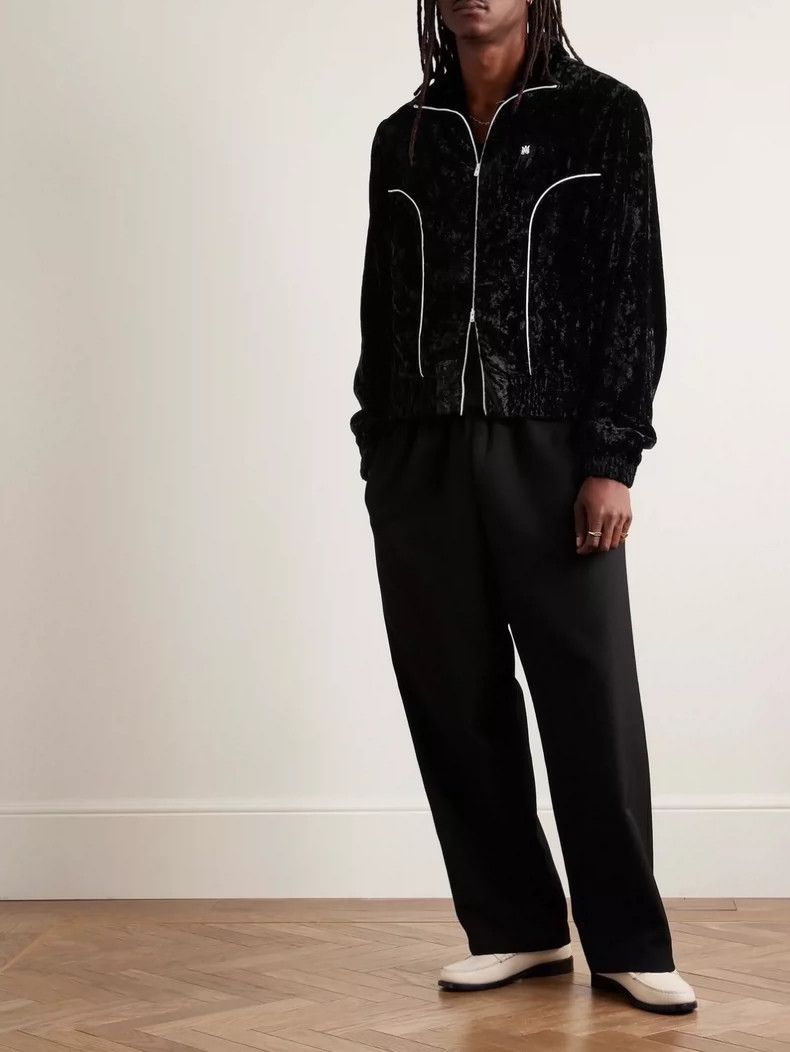 Amiri SS24 logo with contrasting color trim two-way zipper