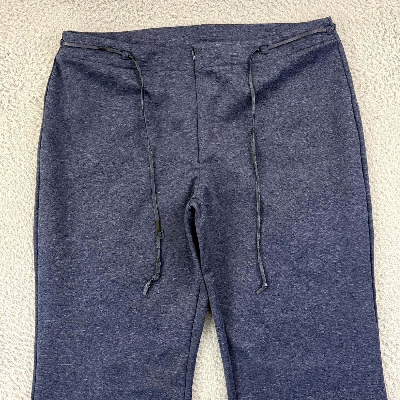Express VINTAGE Express Pants Womens 11/12 Blue Flare Stretch Drawstring Loose 32x30 Y2K Size 34" / US 12 / IT 48 - 3 Thumbnail