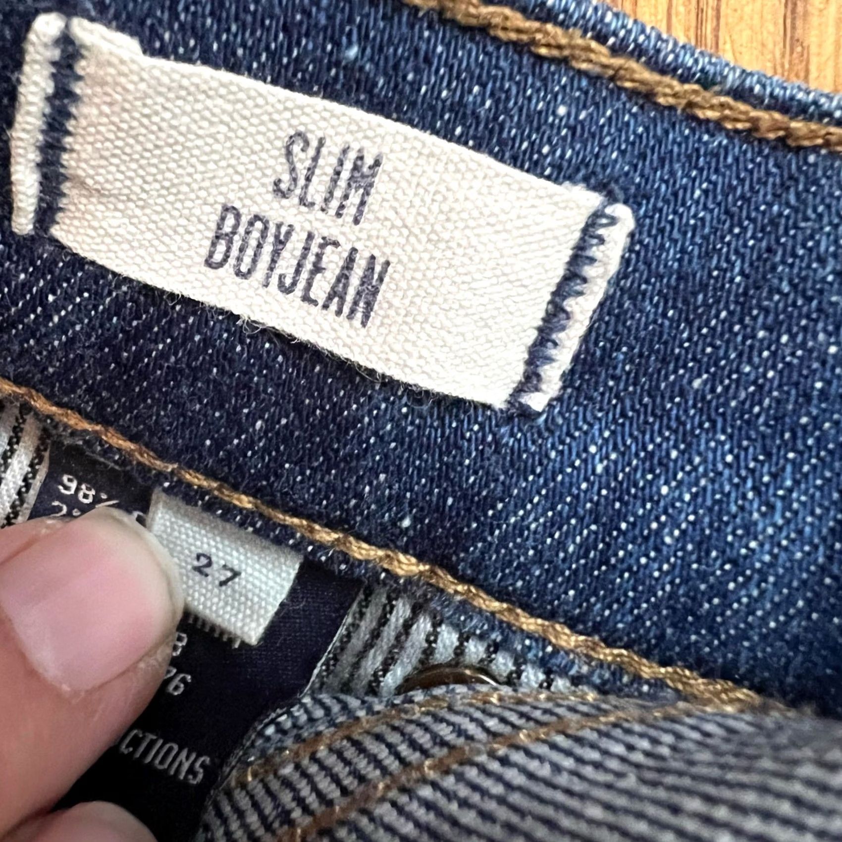 Madewell VINTAGE Madewell Jeans Womens 27 Slim Boyjean Blue Denim Mid Rise 32x29 Womens Jeans 27 Blue Denim Slim Boyjean Size 27" / US 4 / IT 40 - 6 Thumbnail