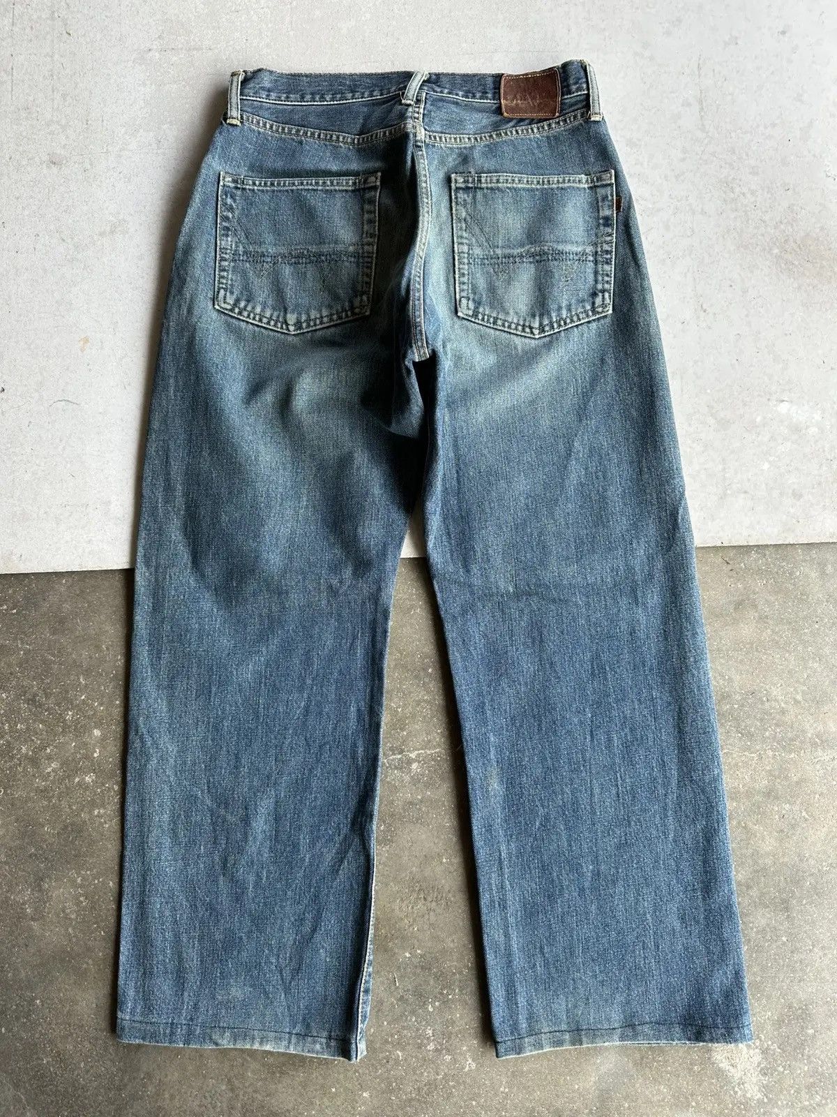 Self Edge 90’s REDLINE Vintage EDWIN 505 Jeans Leather Pai Denim Pants Size US 30 / EU 46 - 12 Thumbnail