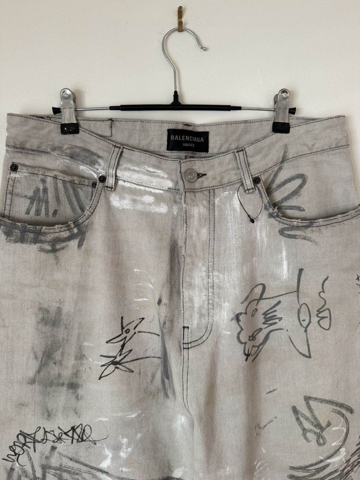 Balenciaga Balenciaga SS23 Graffiti Jeans Baggy Size US 32 / EU 48 - 2 Thumbnail