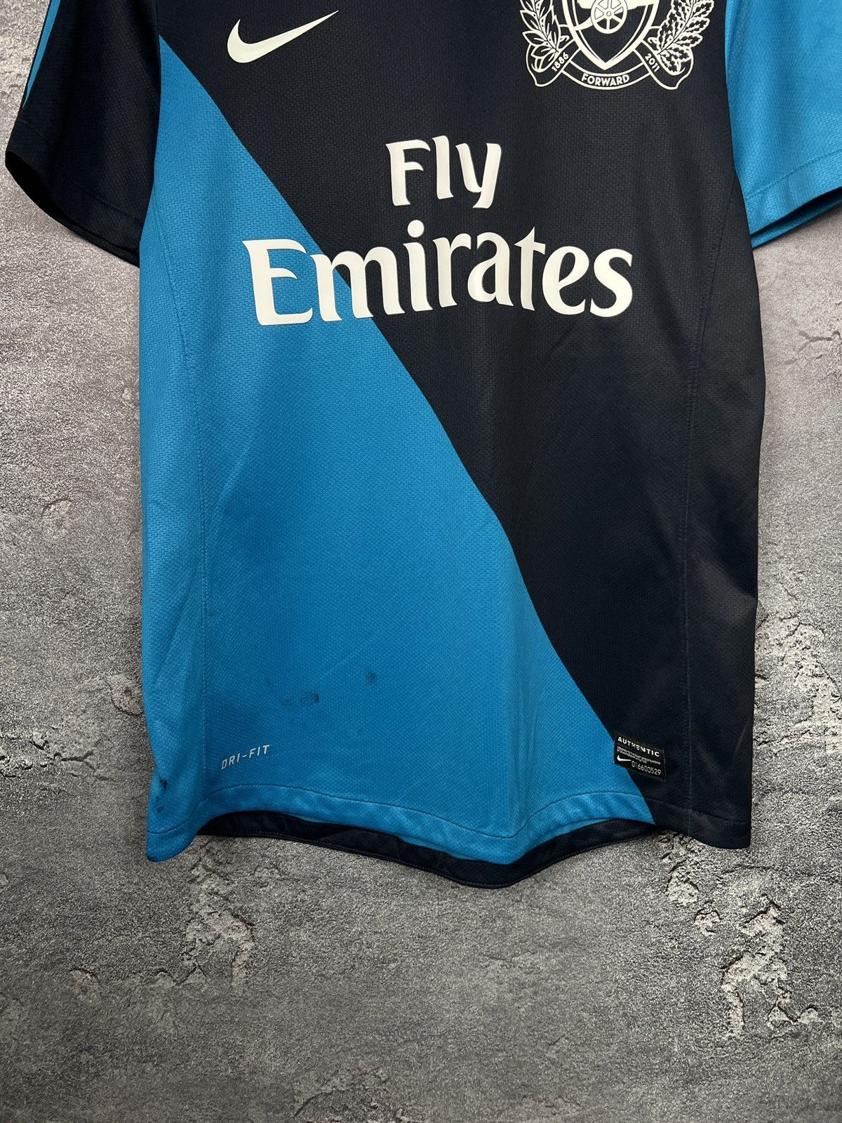 Nike Arsenal 2011-12 125th Anniversary Match Worn Away Jersey Size US M / EU 48-50 / 2 - 3 Thumbnail