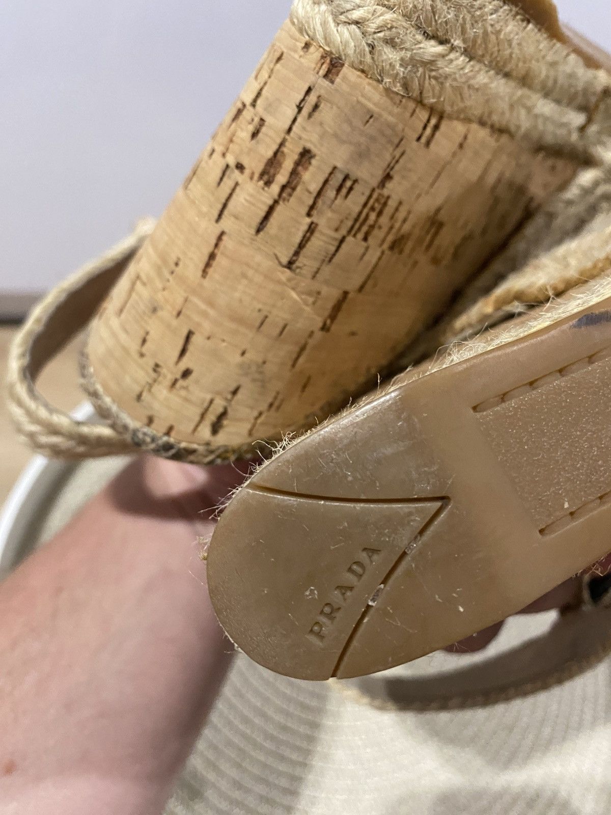 Prada Prada Bow Sandals with Ankle Strap Gold Snakeskin Leather Size US 11 / IT 41 - 16 Thumbnail