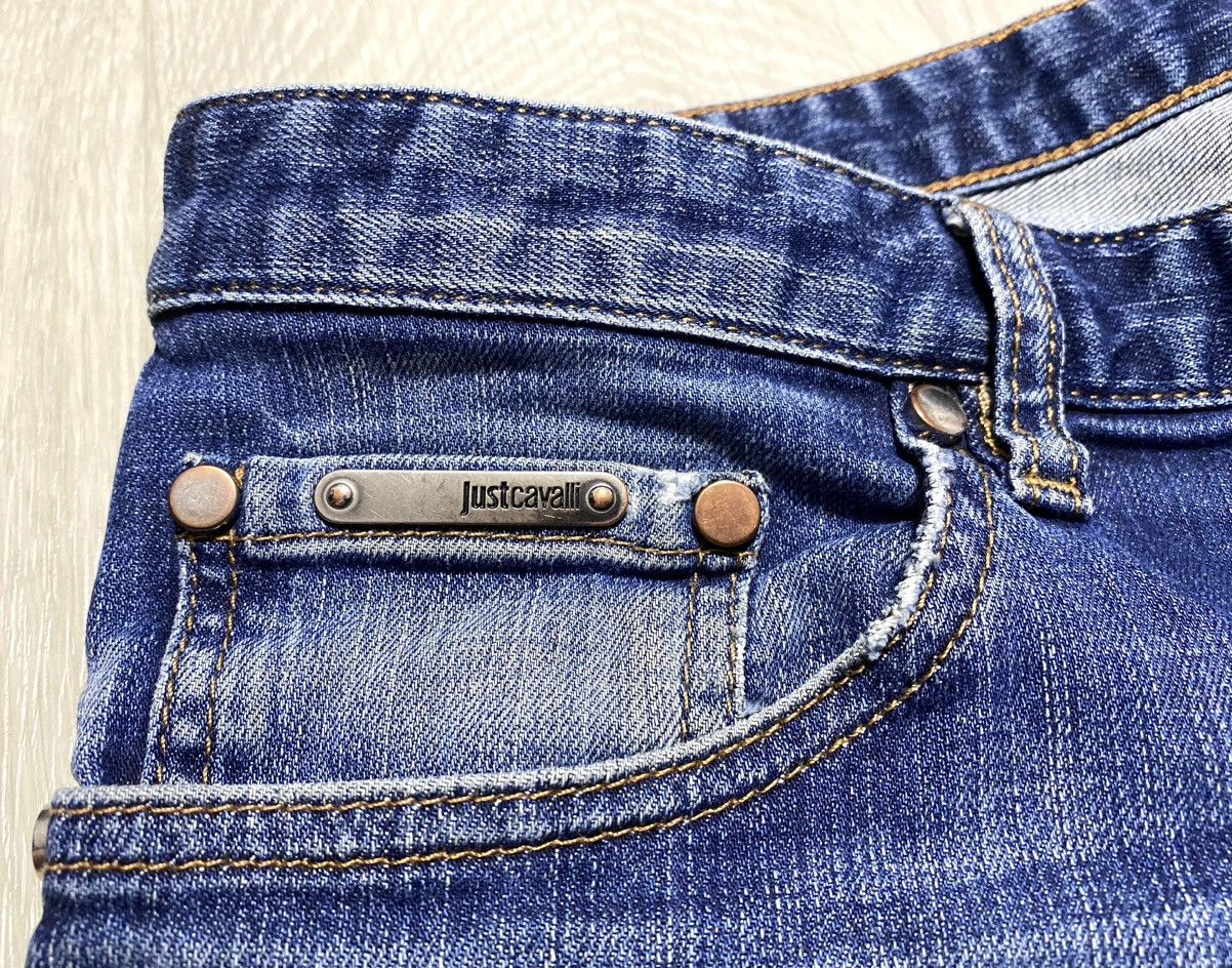 Just Cavalli Unisex Just Cavalli Slim Fit Washed Blue Jeans Denim Size US 31 - 11 Thumbnail
