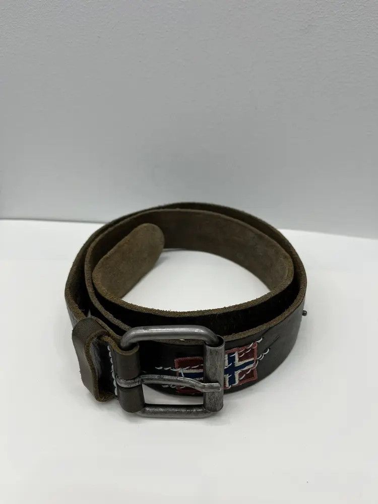 Napapijri Napapijri Norway Flag Leather Belt Size 36 - 1 Thumbnail