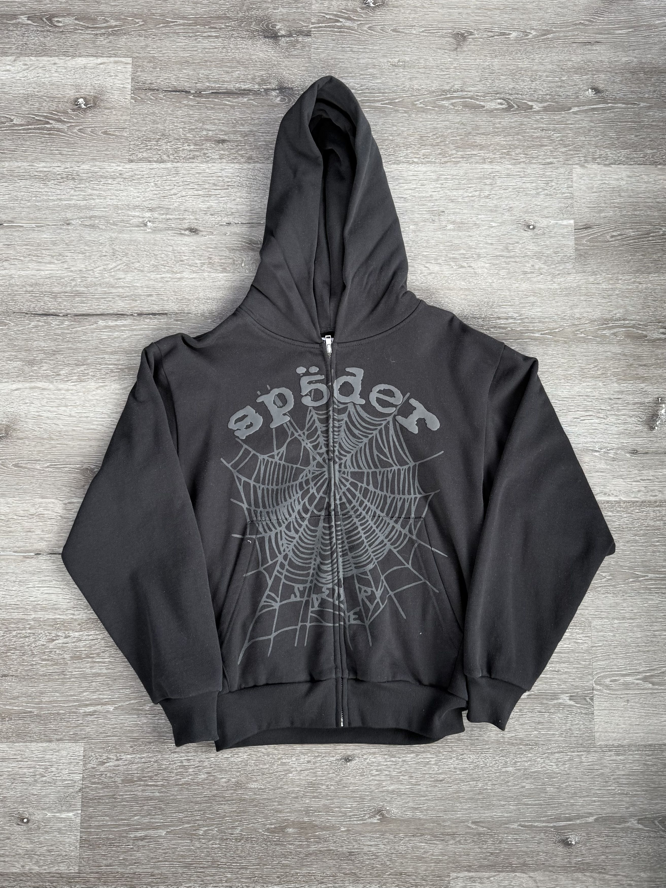 Sp5der Sp5der "OG Web" V2 Zip Hoodie (Black) Size US S / EU 44-46 / 1 - 1 Thumbnail