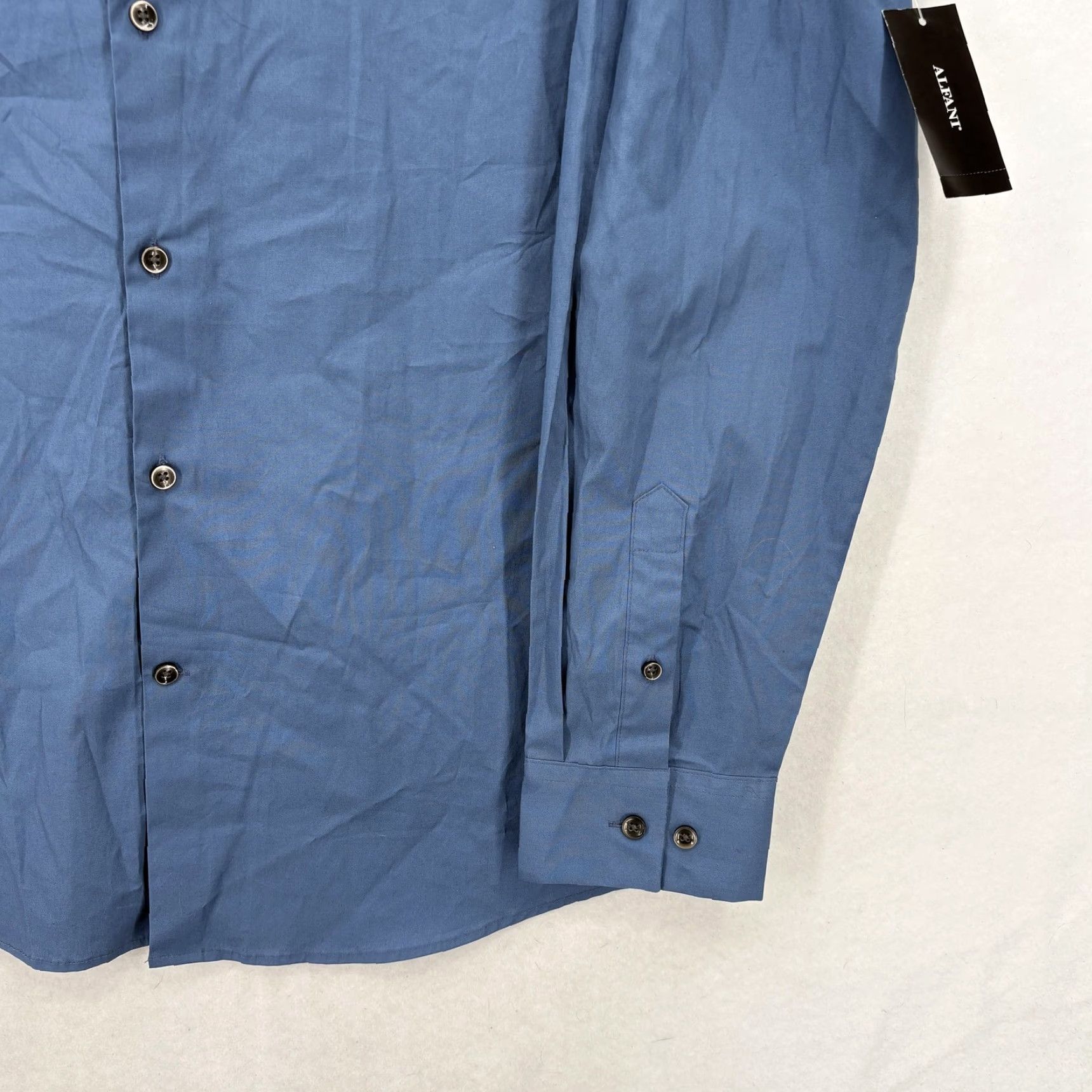 Alfani Alfani Dress Shirt Mens Large Moonlight Blue Stretch Long Sleeve Business NWT Size 42R - 3 Thumbnail