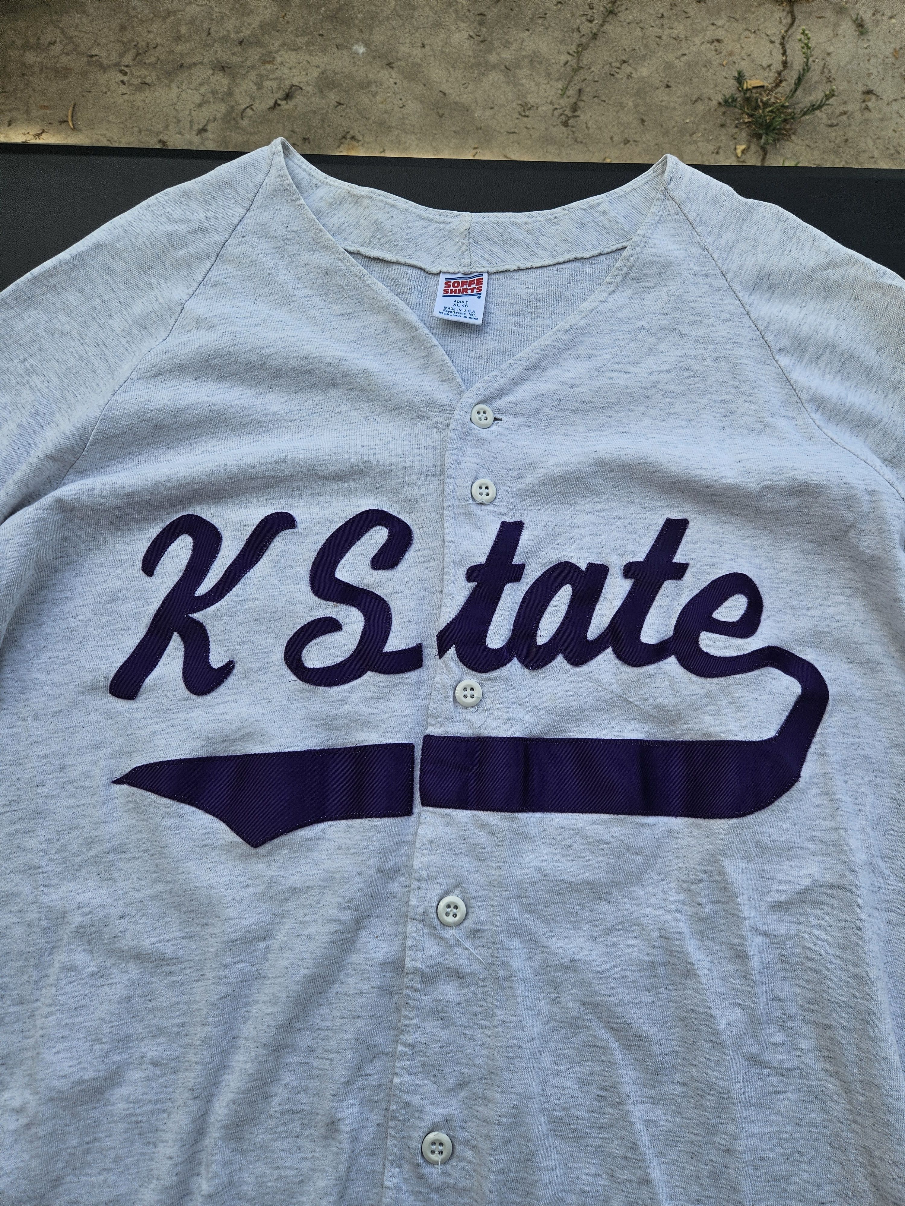 Soffe Kansas State Wildcats Vintage Soffe Baseball Jersey Size US XL / EU 56 / 4 - 2 Thumbnail