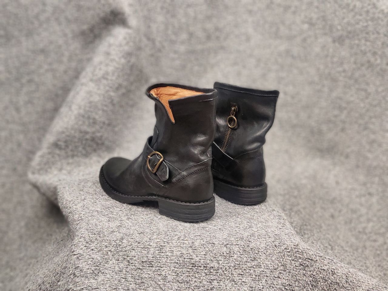 Fiorentini + Baker Fiorentini + Baker Side Zip Leather Eli Moto Ankle Boots Size US 5 / IT 35 - 11 Thumbnail