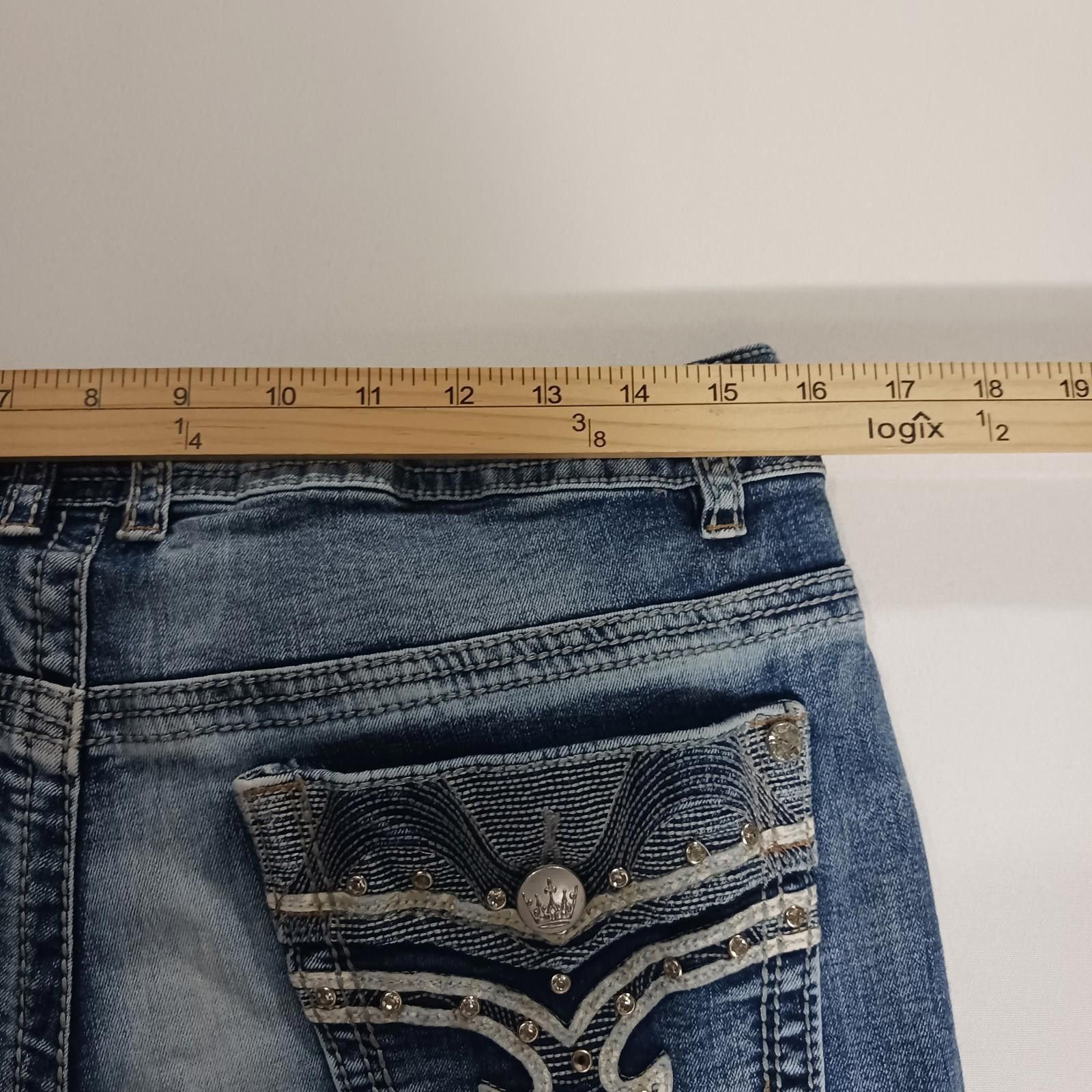 Other Rebel & Soul Women’s 12 Blue Distressed Skinny Jeans (31×30) Size 34" / US 12 / IT 48 - 6 Thumbnail