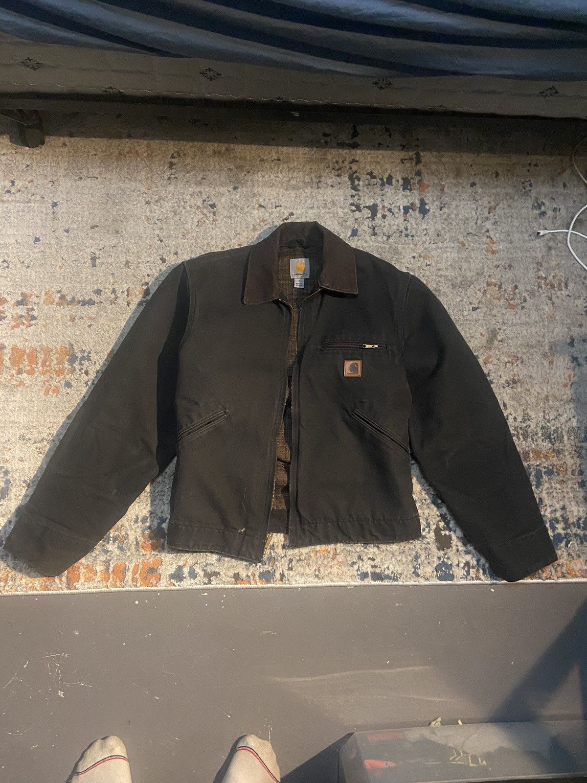 Vintage Vintage Carhartt J97 Detroit Jacket - Washed Black | Grailed