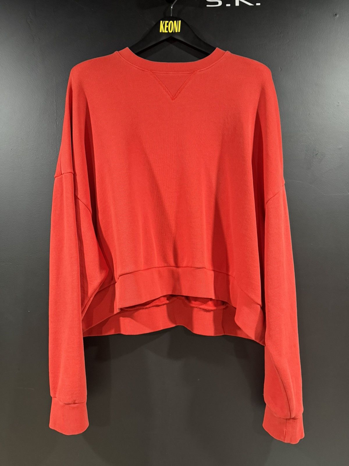 Entire Studios Entire Studios Red Cropped Cotton Jersey Sweatshirt S Size US S / EU 44-46 / 1 - 3 Thumbnail