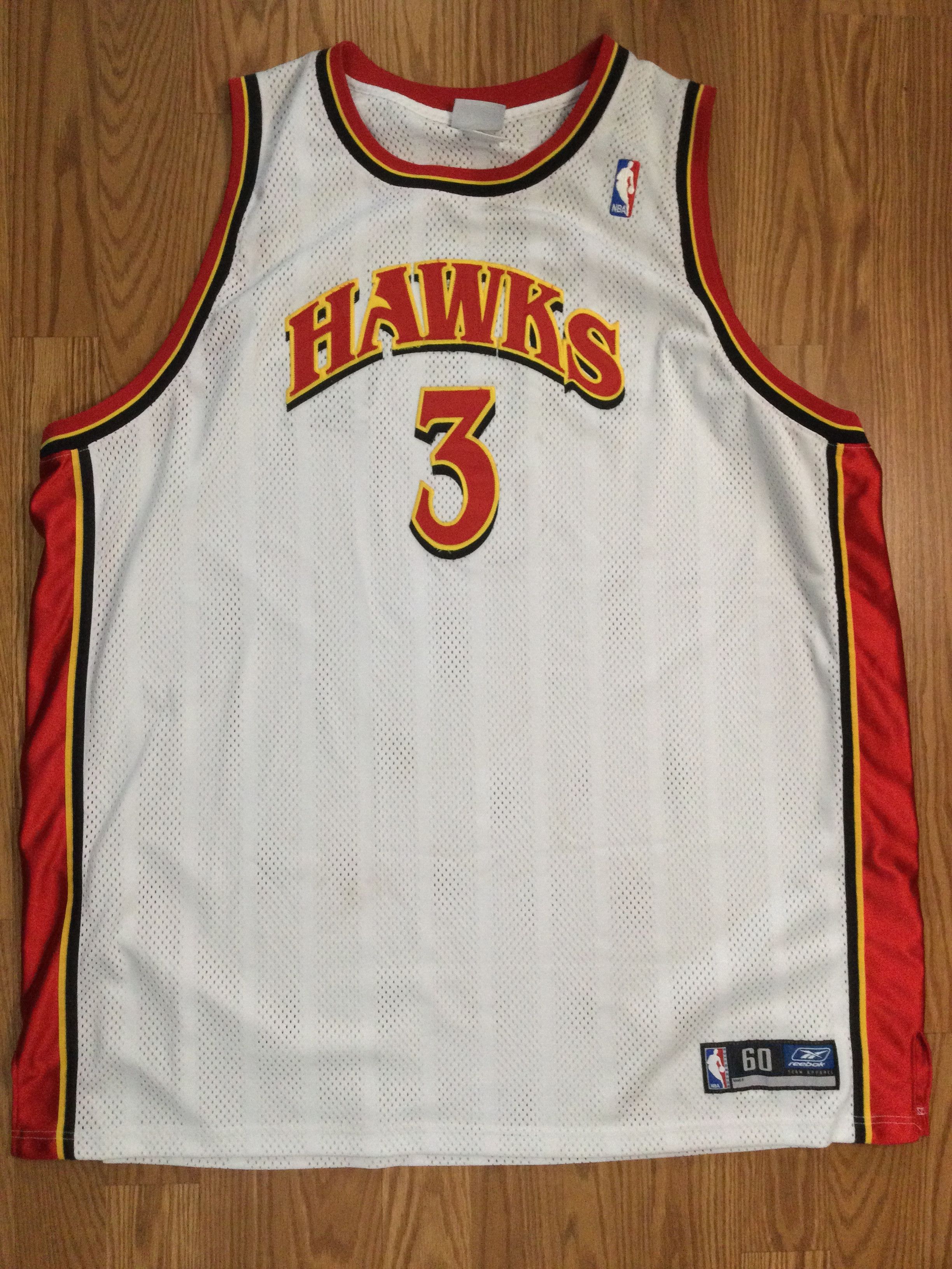 Reebok Authentic Atlanta Hawks Shareef Abdur-Rahim Reebok Jersey Size US XXL / EU 58 / 5 - 2 Thumbnail