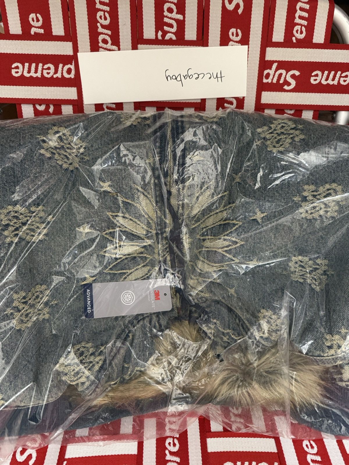 Supreme Supreme Bandana Jacquard Denim Hooded Work Jacket Sz Supreme Supreme Bandana Jacquard Denim Hooded Work Jacket Sz