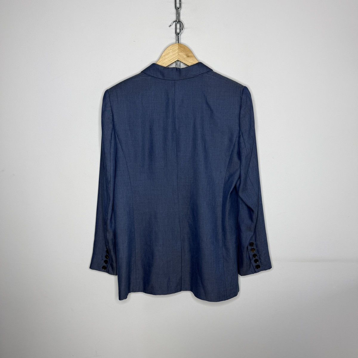 Gucci 2000s' Gucci by Tom Ford Blue Silk Rayon Blazer Jacket Size M / US 6-8 / IT 42-44 - 7 Thumbnail