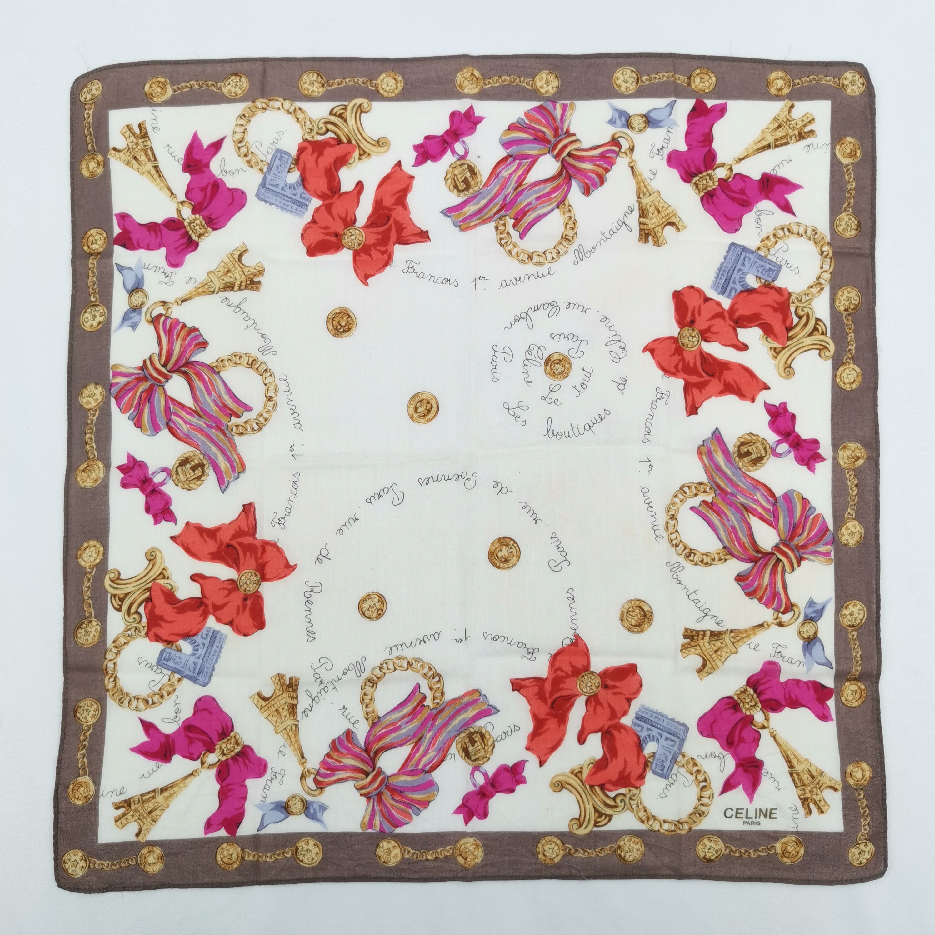 Celine Vintage Celine Paris Handkerchief Bandana Pocket Square Size ONE SIZE - 1 Thumbnail