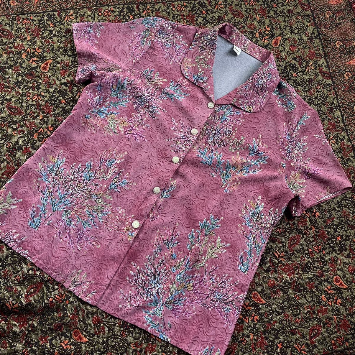 Seditionaries Japanese OPV Floral Silky Shirt Size US M / EU 48-50 / 2 - 3 Thumbnail