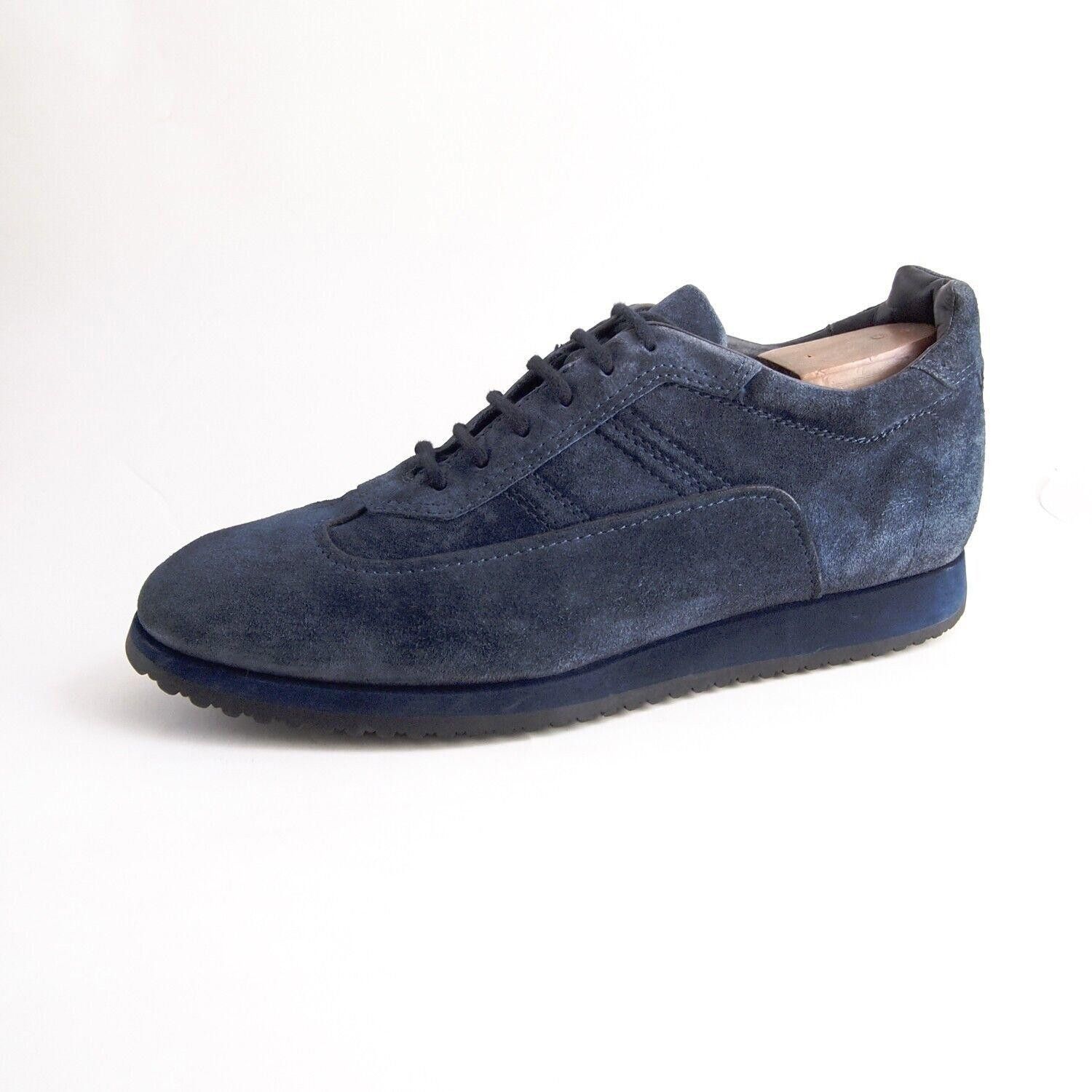 Santoni Santoni Low Top Sneakers Blue Suede Mens US 10.5 EU 43.5 Size US 10.5 / EU 43-44 - 1 Thumbnail