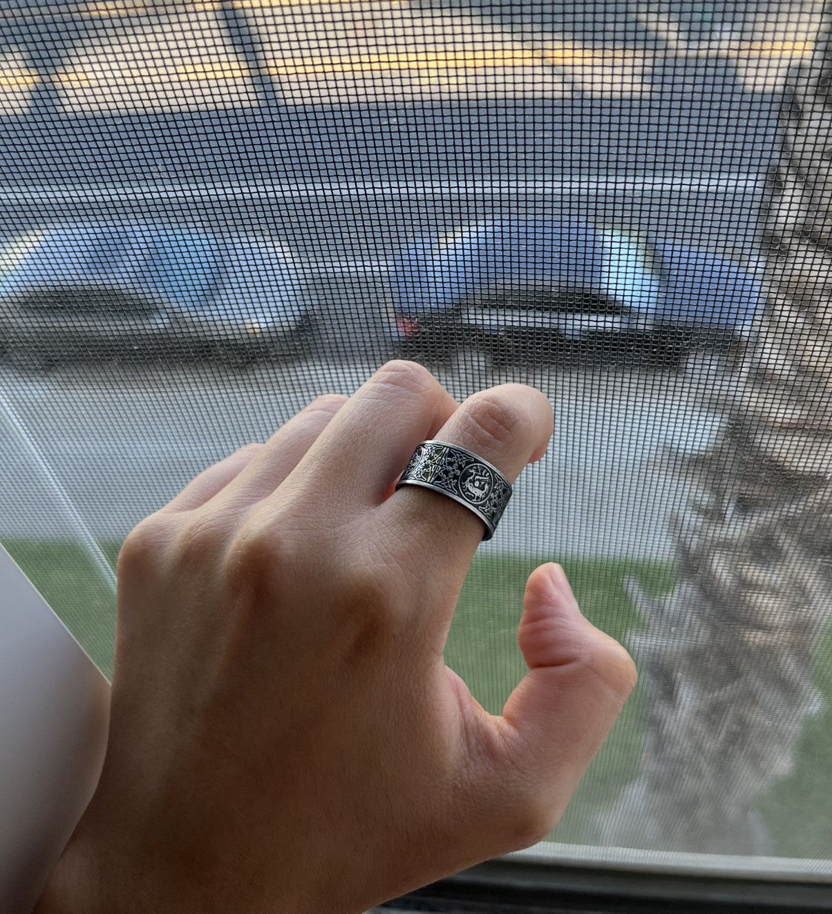 Other engraved titanium alloy ring Size ONE SIZE - 3 Thumbnail