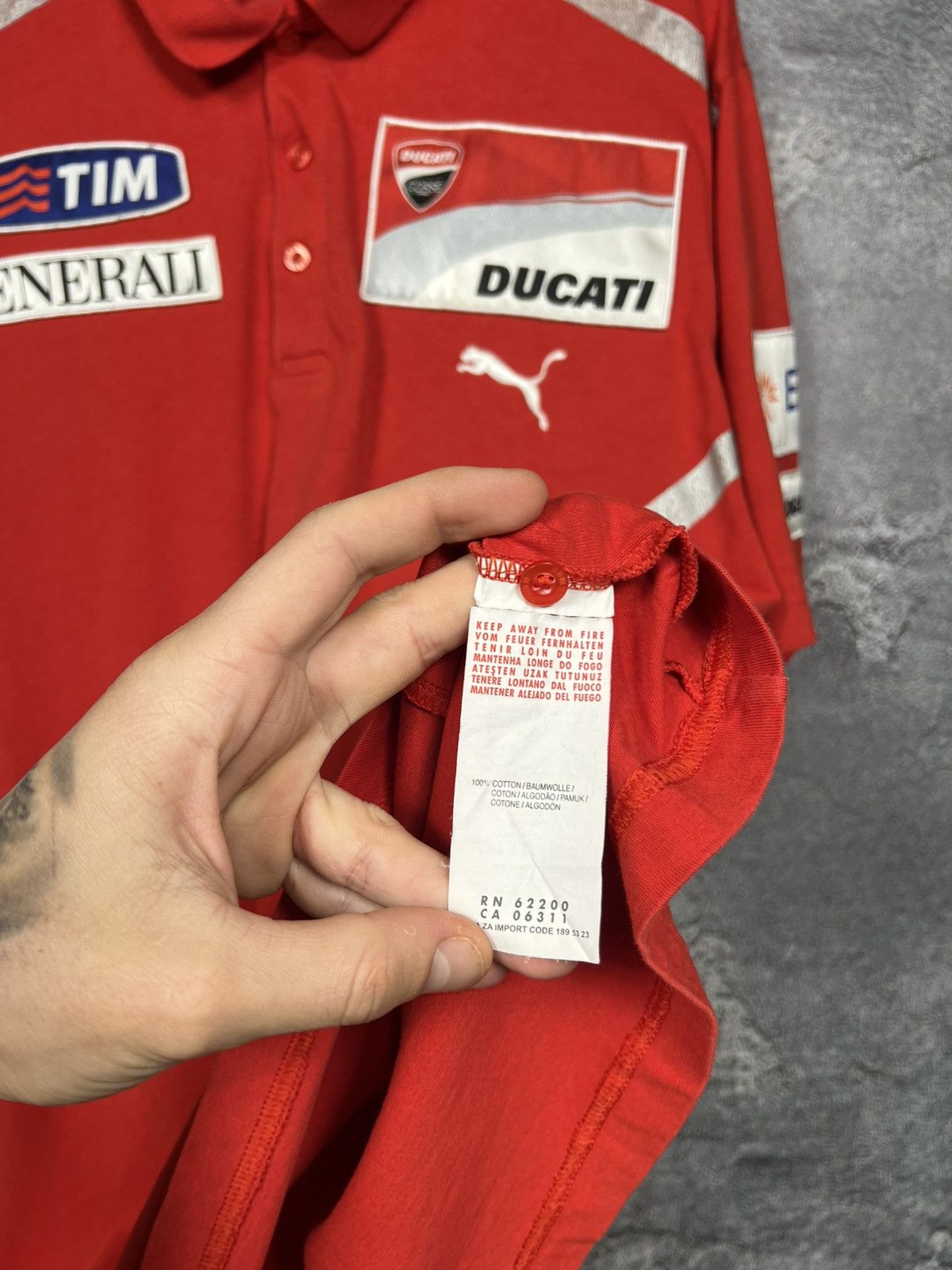 Puma Vintage Puma x Ducati Racing Polo T-shirt Jersey Size XXL Size US XXL / EU 58 / 5 - 13 Thumbnail