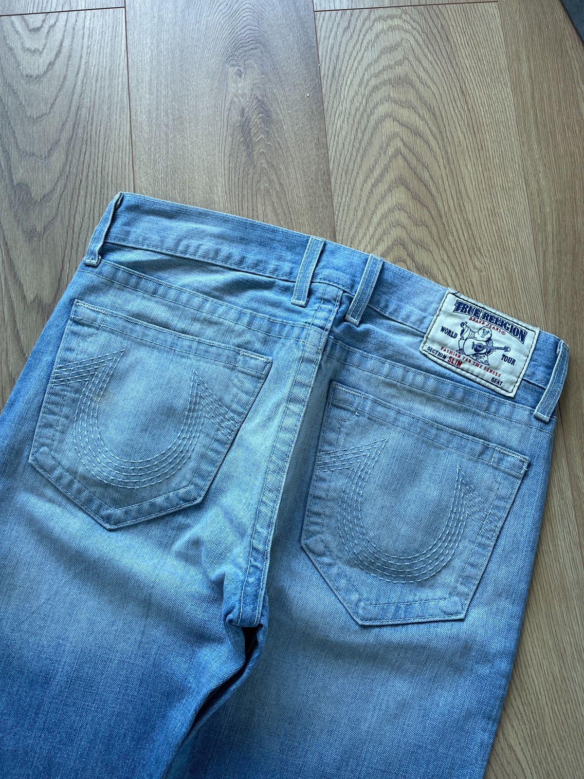 True Religion × Vintage Vintage True Religion Slim Faded Denim Jeans USA Y2K Style Size US 32 / EU 48 - 2 Thumbnail