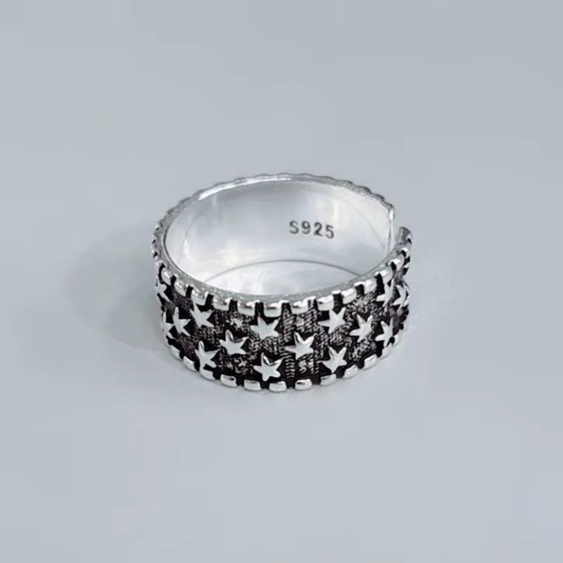 Jewelry Star Pattern Cuff Rings Size ONE SIZE - 2 Thumbnail