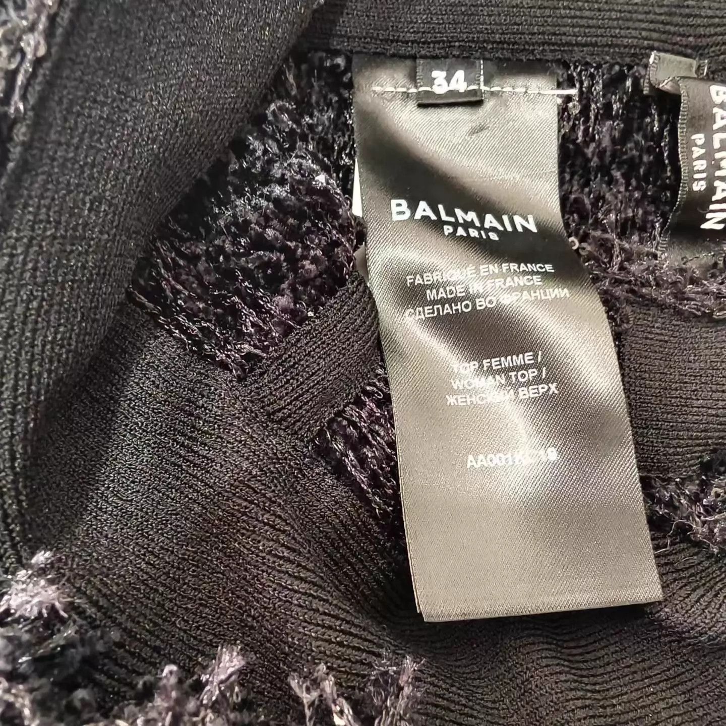 Balmain BALMAIN button-embellished tweed cami top women's Size XXS / US 00 / IT 34 - 6 Thumbnail