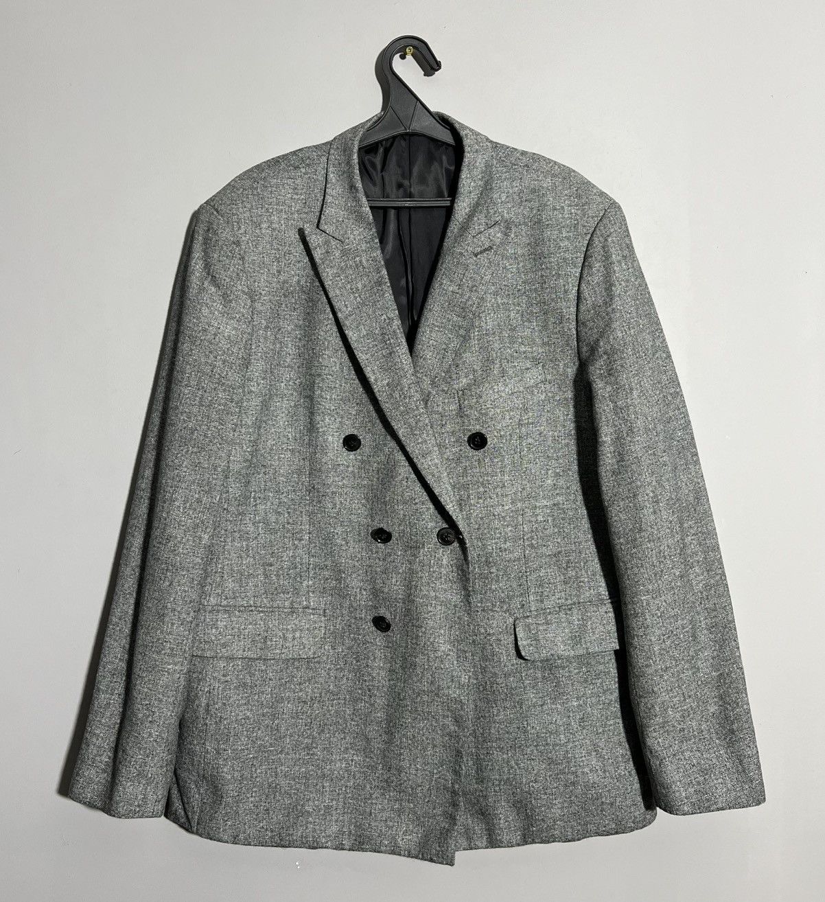 Reiss Reiss Gray Double-Breasted Blazer Jacket Size US M / EU 48-50 / 2 - 5 Thumbnail