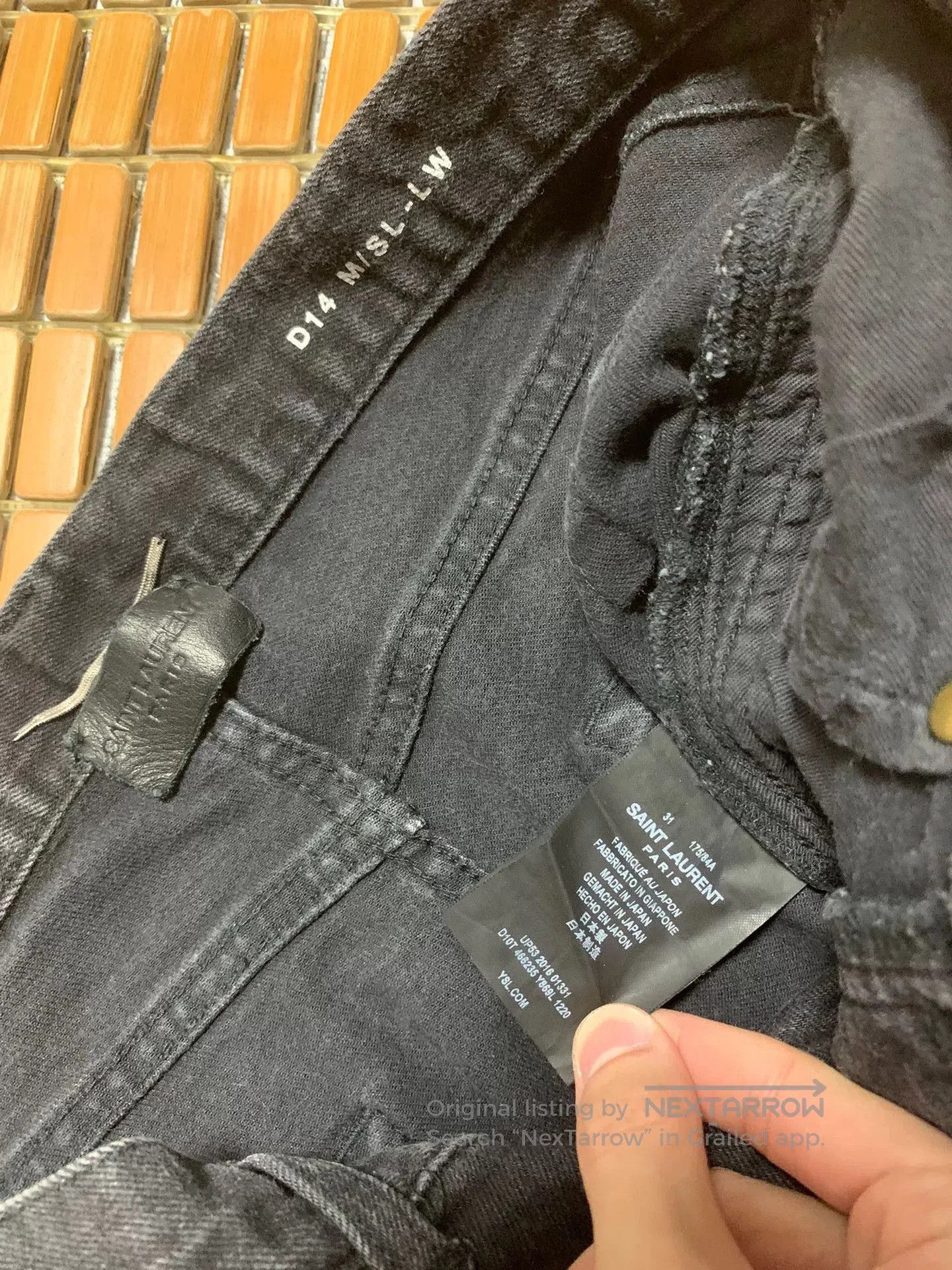 Saint Laurent Paris Saint Laurent SLP Embroidered Washed Jeans. Size US 31 - 4 Thumbnail