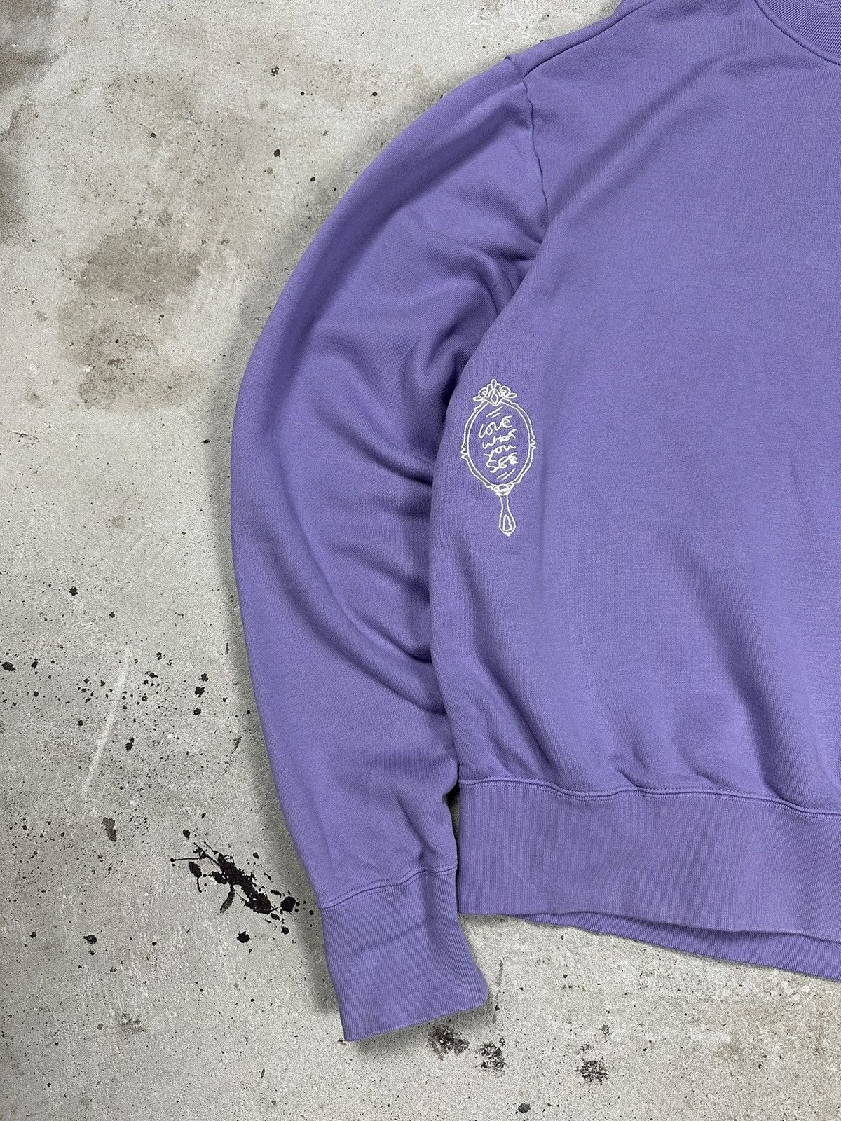 Adidas Adidas Sample Purple Self Love Crewneck Boxy Sweatshirt Size US M / EU 48-50 / 2 - 5 Thumbnail