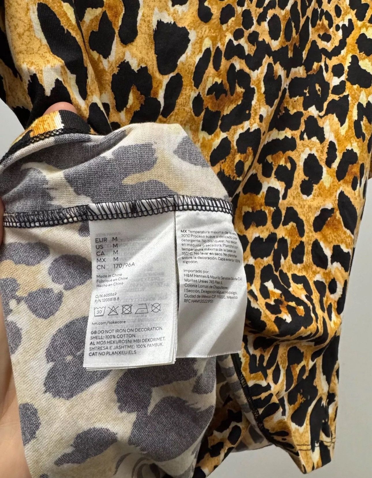 Designer × H&M × Paco Rabanne Rabanne H&M T Shirt Leopard Animal Print Big Logo AvantGarde Size M / US 6-8 / IT 42-44 - 5 Thumbnail