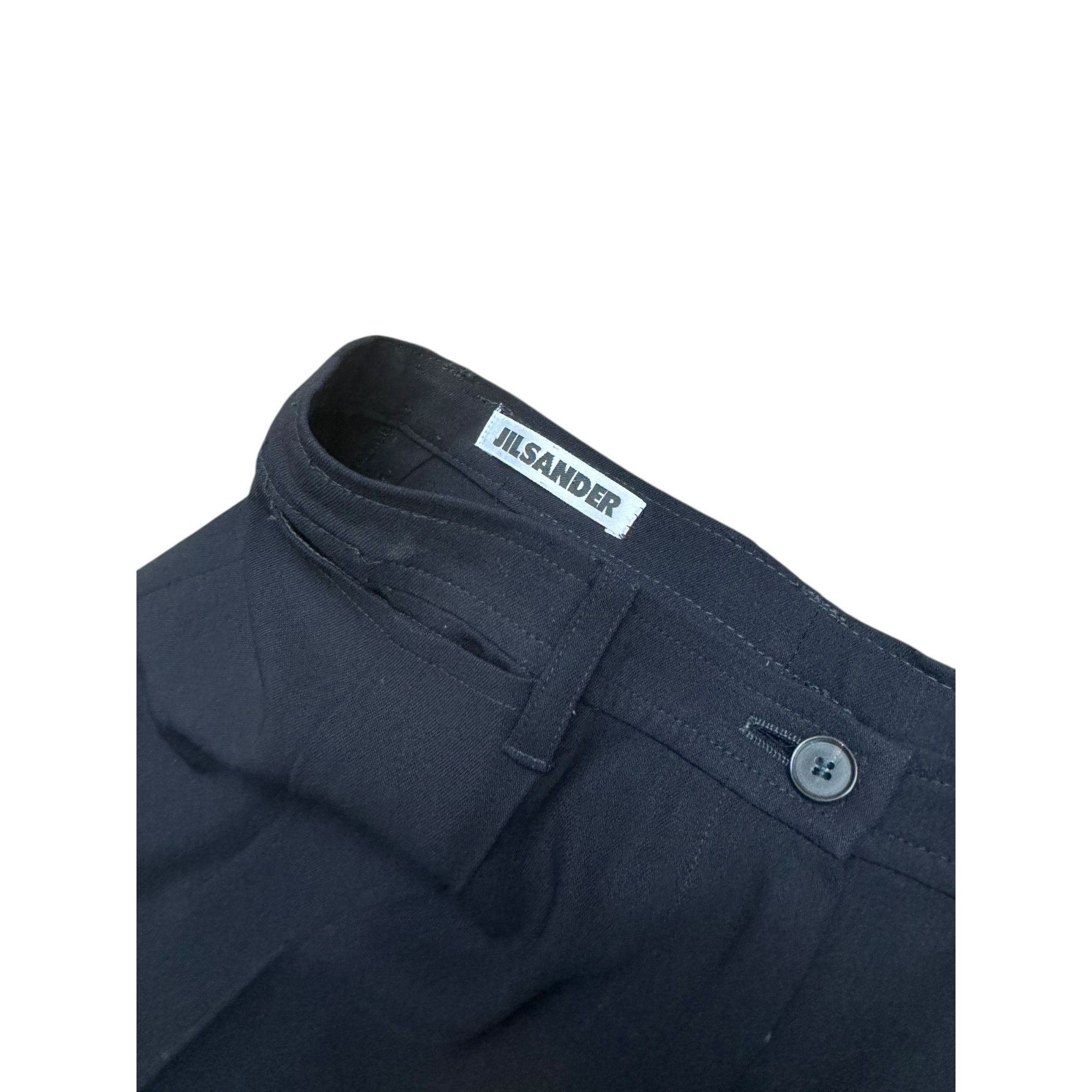 Jil Sander High-Waisted Black Wool Tailored Trousers Size 27" / US 4 / IT 40 - 5 Thumbnail