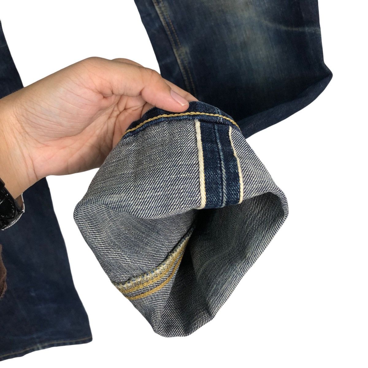 Japanese Brand 🔥VINTAGE DENIM LEE SELVEDGES RED LINE BIKER WEAR Size US 30 / EU 46 - 15 Thumbnail