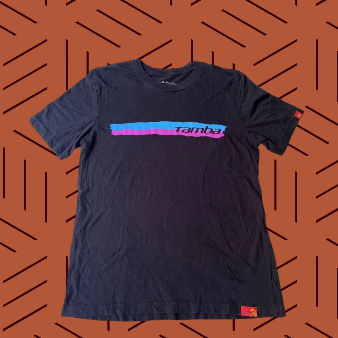 Vintage Tamba Surf Co. Shirt Striped Graphic Tee L Black Warrior Surfer Limited Edition Short Sleeve | Men Size US L / EU 52-54 / 3 - 1 Thumbnail