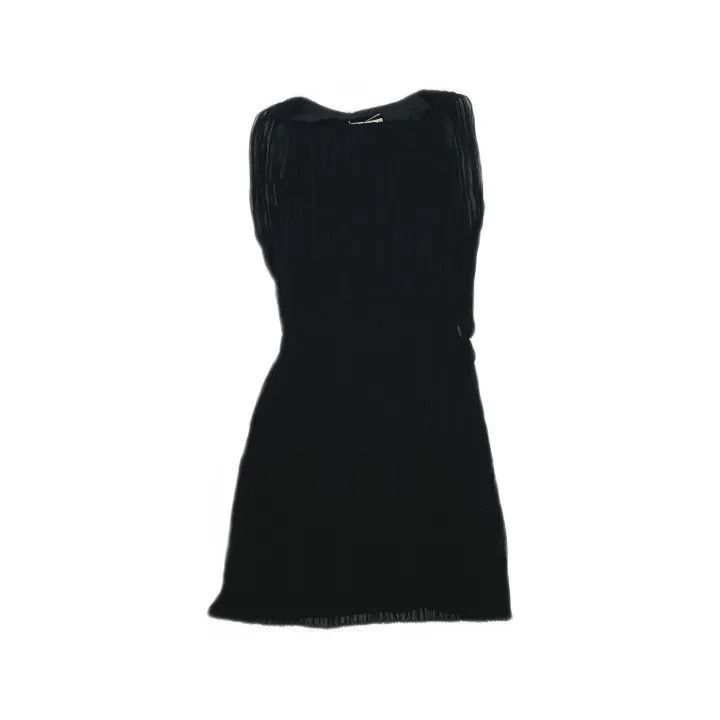 Saint Laurent Paris Saint Laurent Black Pleated Sleeveless Dress-2507 Size US 36 / EU 52 - 8 Thumbnail