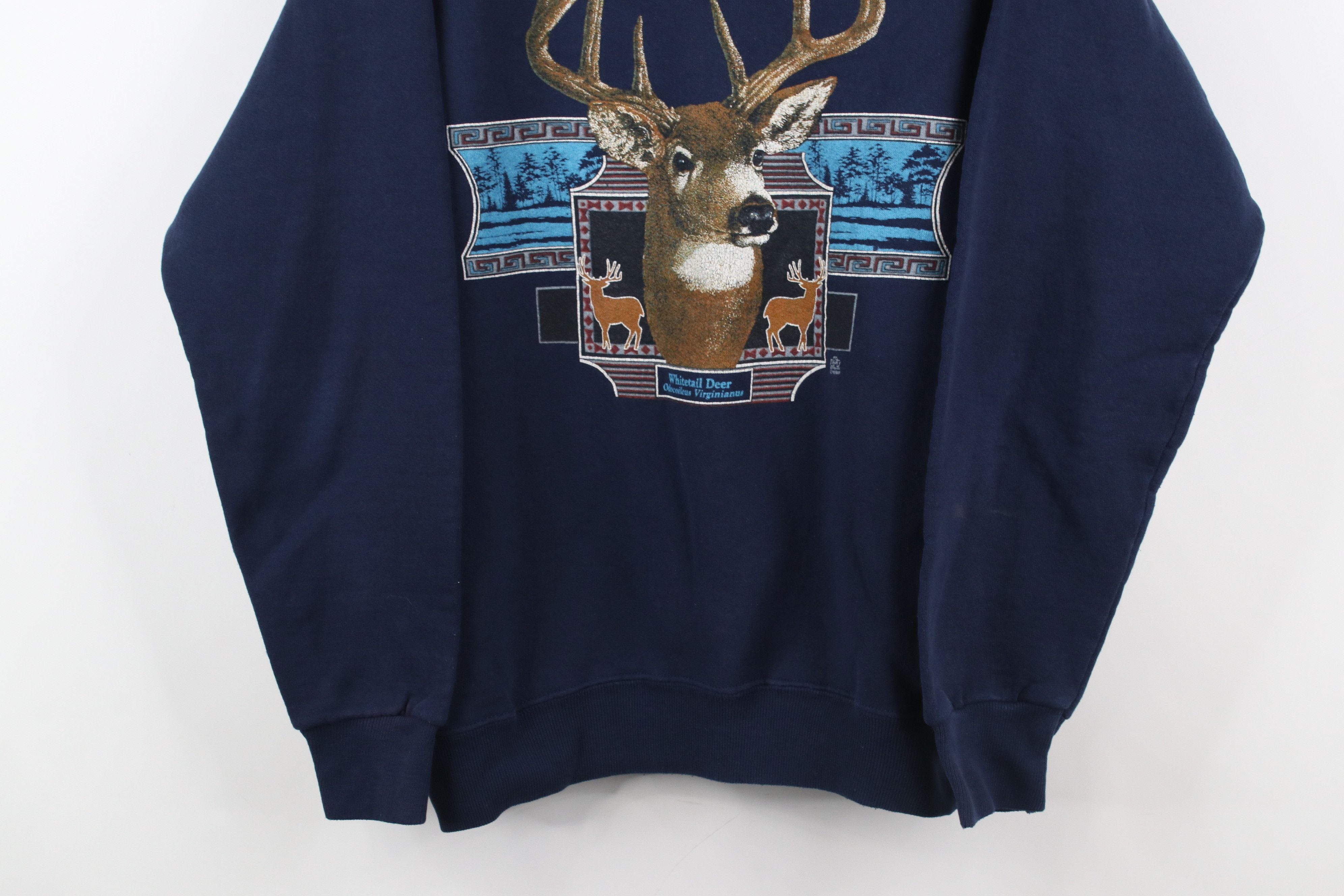 Vintage Vintage 90s Streetwear Whitetail Deer Buck Sweatshirt USA Size US XL / EU 56 / 4 - 3 Thumbnail