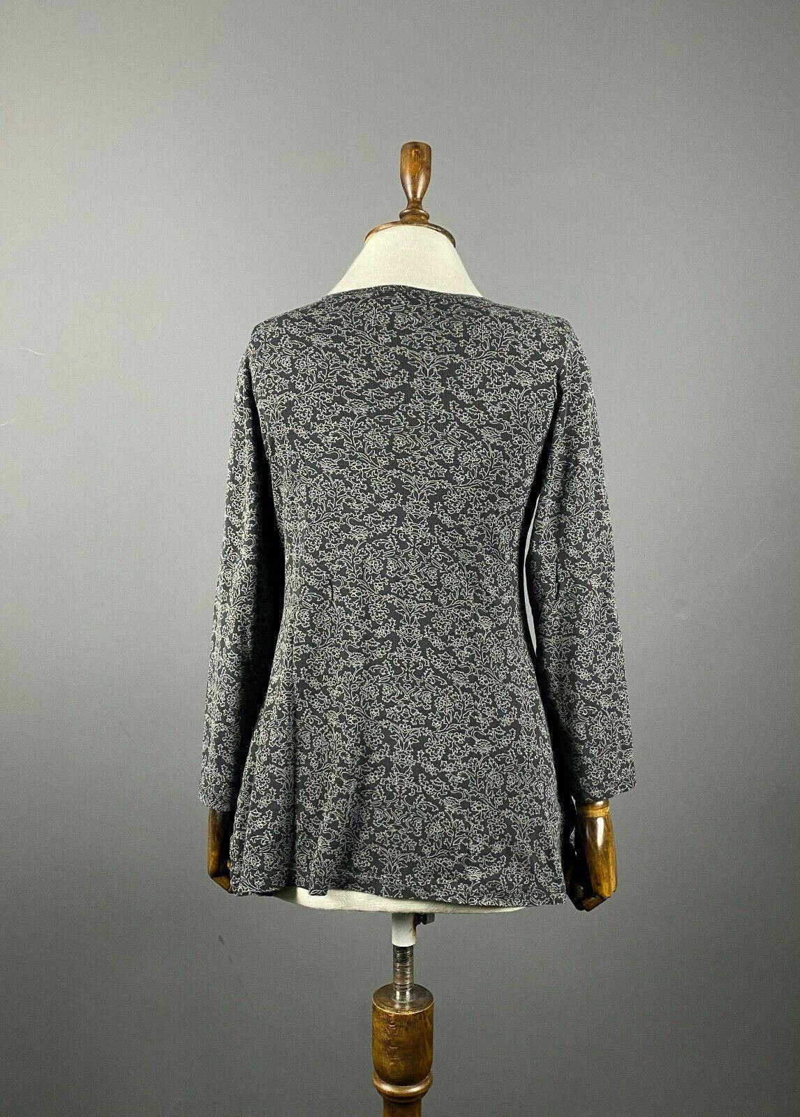 Designer Deerberg by Oska Gray Floral Floral Pullover Sweater Size S Size S / US 4 / IT 40 - 5 Thumbnail
