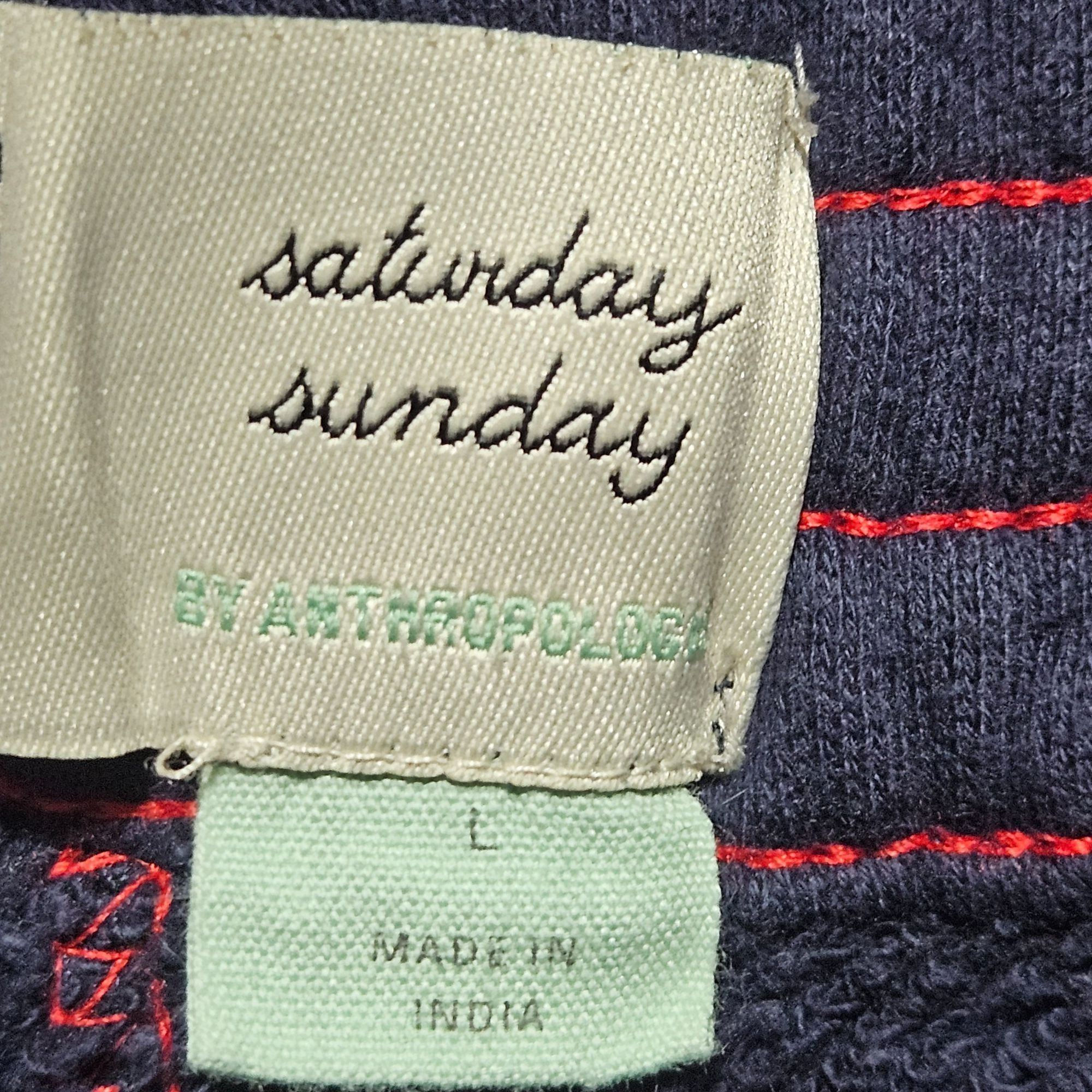 Anthropologie Anthropologie Pants Navy L Wide Leg Loungecore Soft Terry At Size 34" / US 12 / IT 48 - 10 Thumbnail