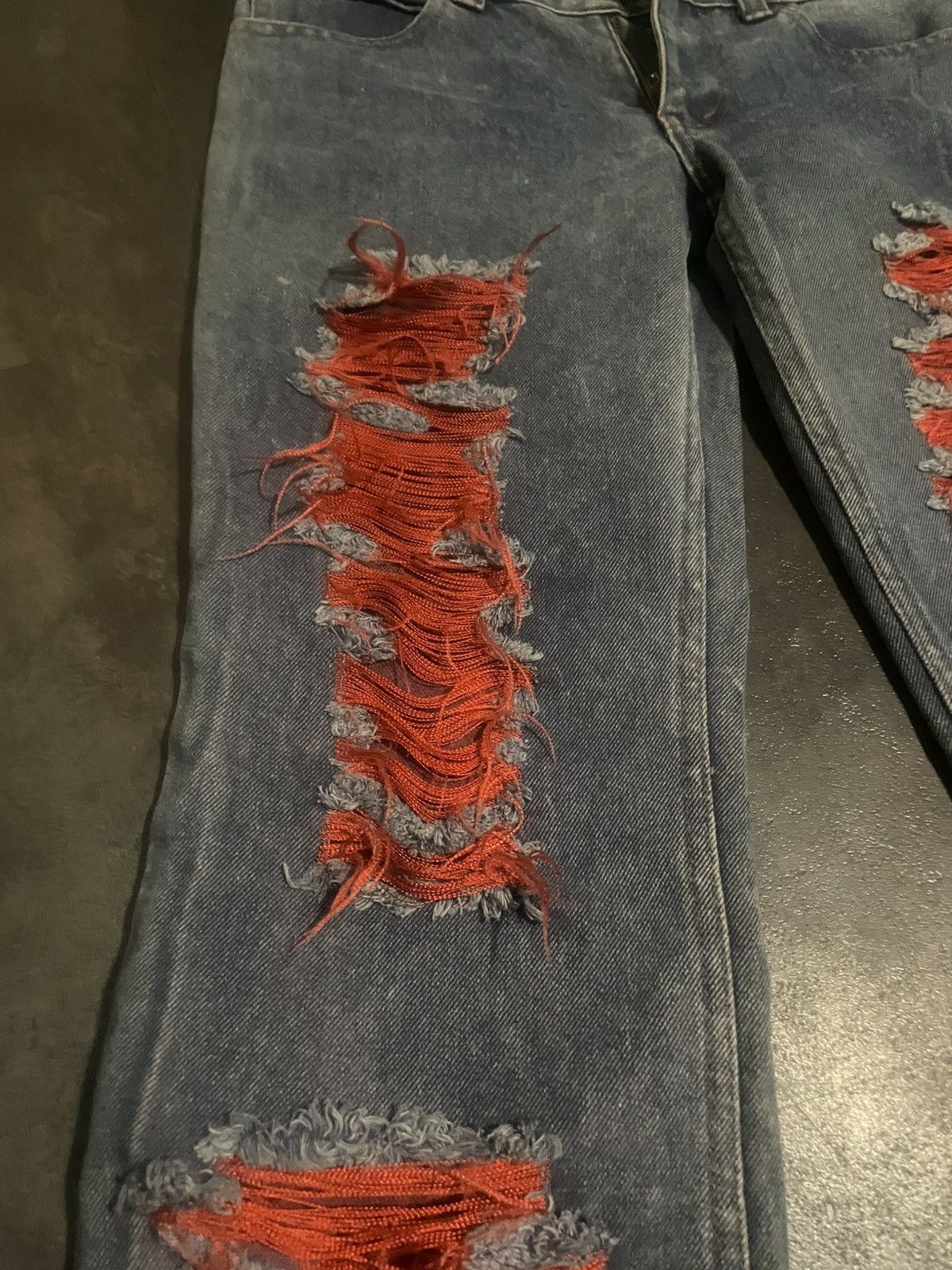 Comme des Garcons × Junya Watanabe Junya Watanabe x Comme des Garçons Ripped Jeans Size US 30 / EU 46 - 4 Thumbnail