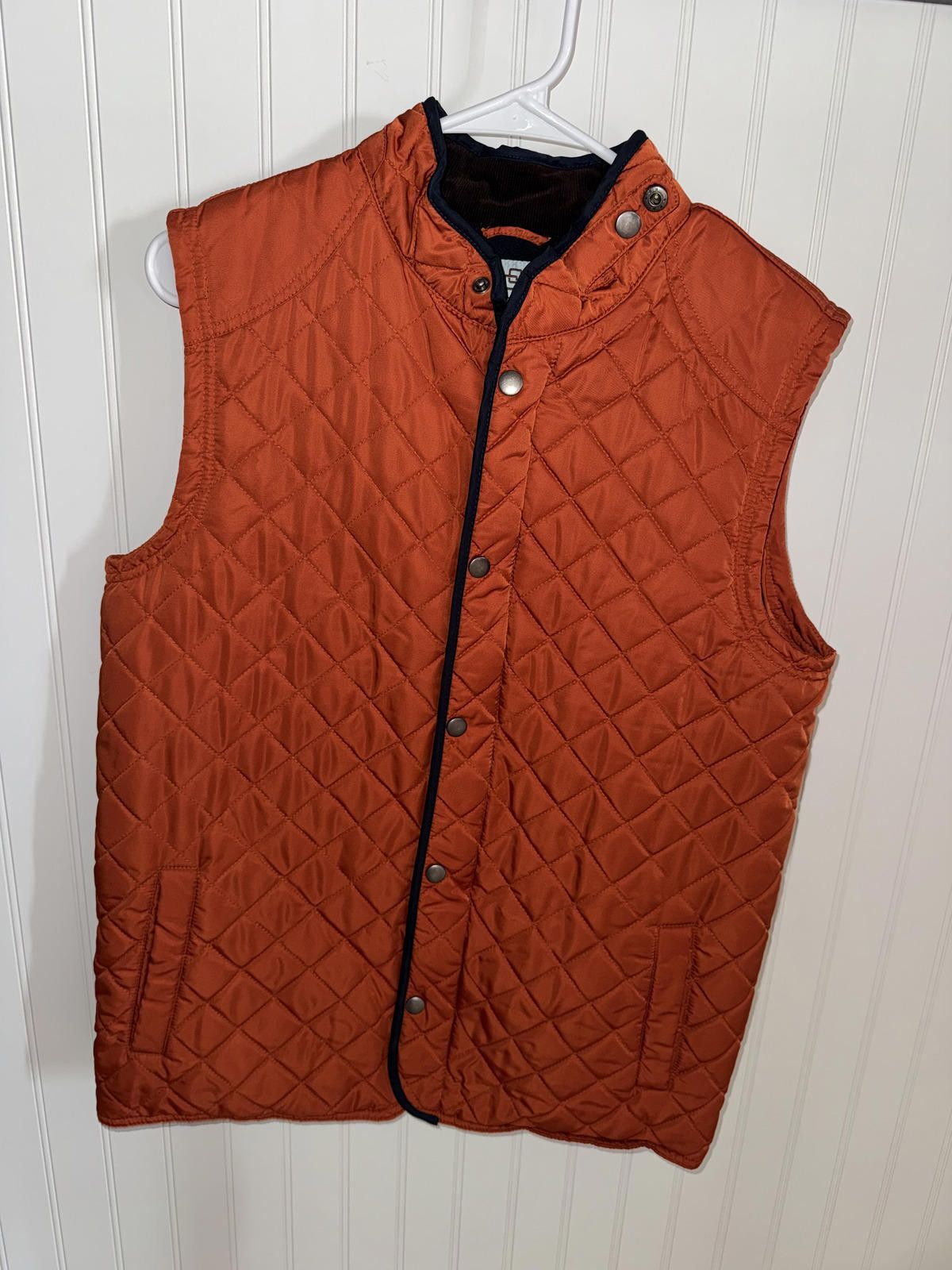 Class Club Class Club Quilted Orange Sleeveless Vest Jacket Size L Size XXL / US 16-18 / IT 52-54 - 1 Thumbnail