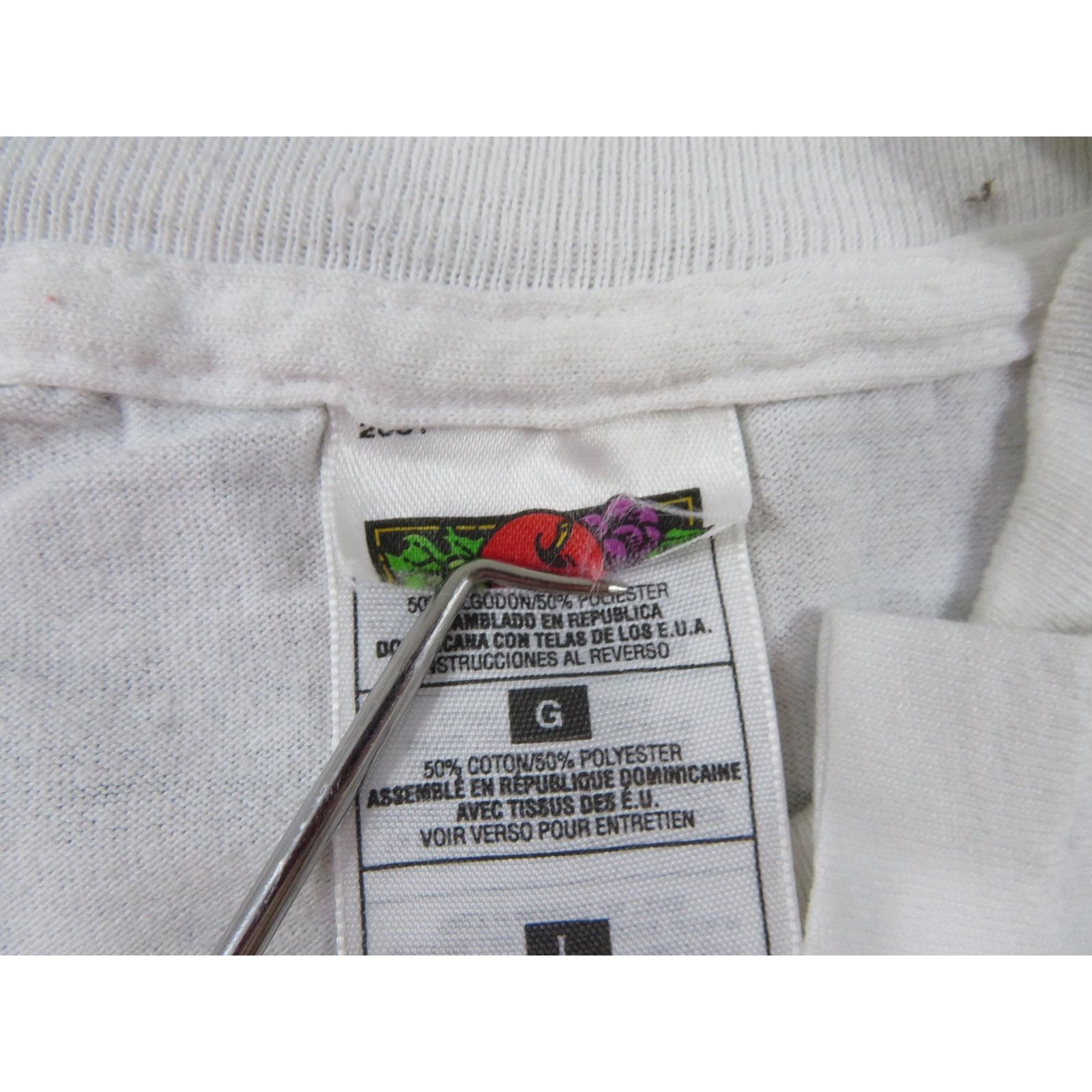 Fruit Of The Loom Memphis Tennessee T-Shirt, Script Writing, White Sz L 1990s Size US L / EU 52-54 / 3 - 5 Thumbnail