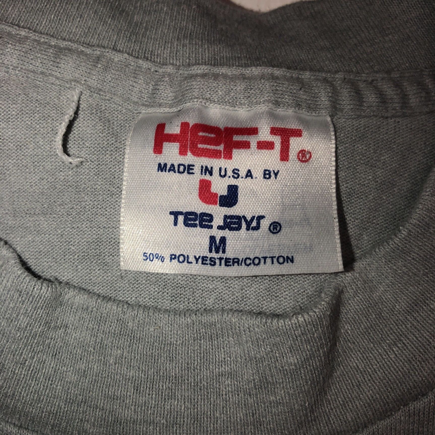 Vintage VTG 1991 Hef-T Tee Jays Graphic Island Shirt Mens M USA Shirt Mens M Gray USA Island Tee Jays Graphic VTG 1991 USA Shirt Mens M Size US M / EU 48-50 / 2 - 6 Thumbnail