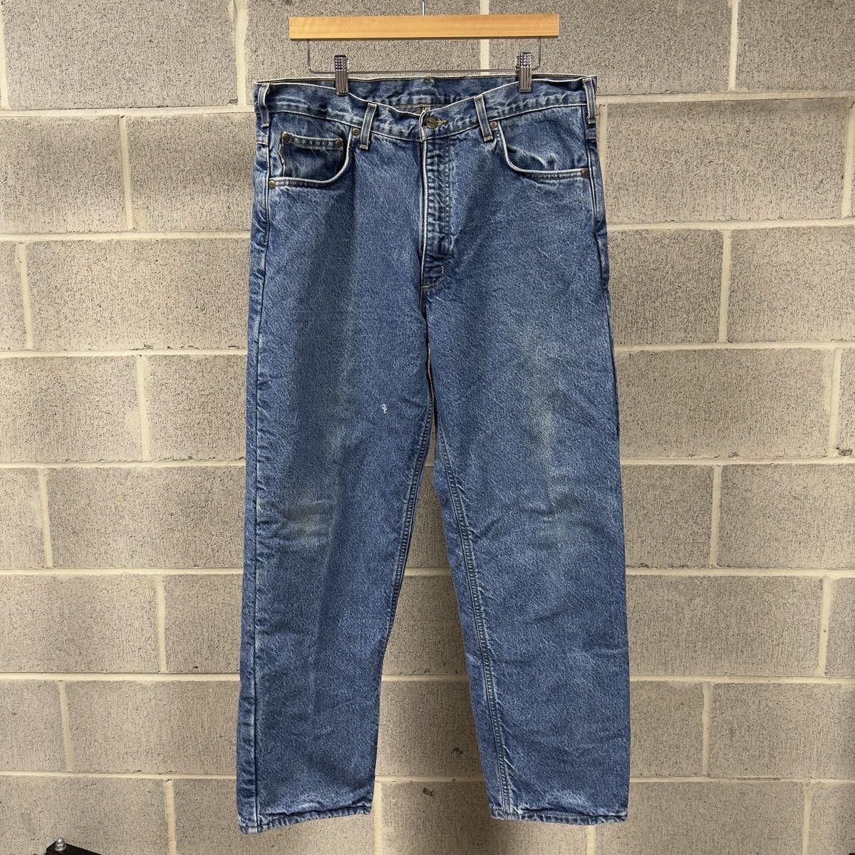 Carhartt Vintage Carhartt Faded Blanket Lined Jeans ERD Grunge Chrome Size US 36 / EU 52 - 1 Thumbnail